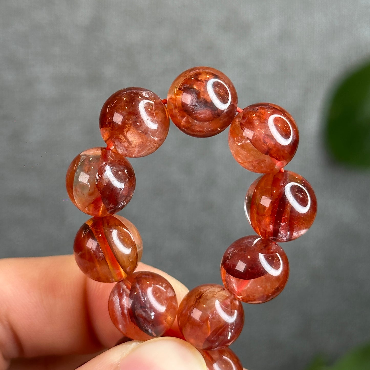 Natural Fire Quartz Bracelet Size 12 mm
