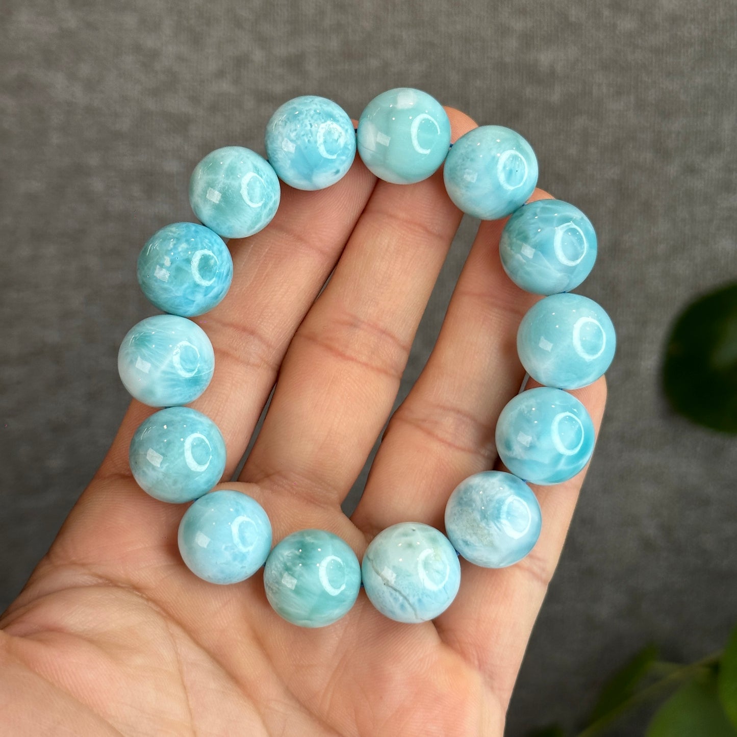 Natural Larima Bracelet Size 15 mm with Gem Review Certificate