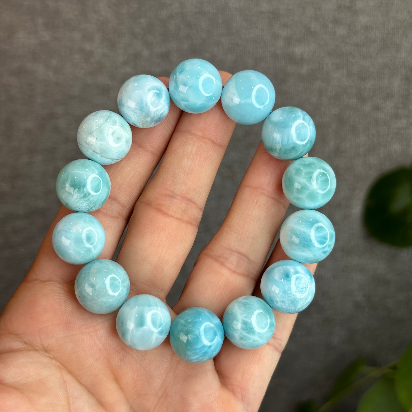 Natural Larima Bracelet Size 15 mm with Gem Review Certificate