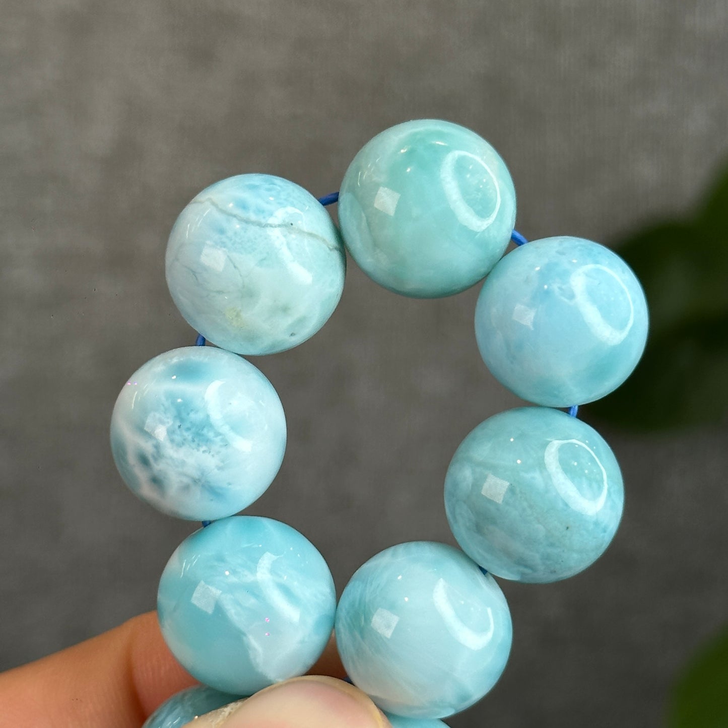 Natural Larima Bracelet Size 15 mm with Gem Review Certificate