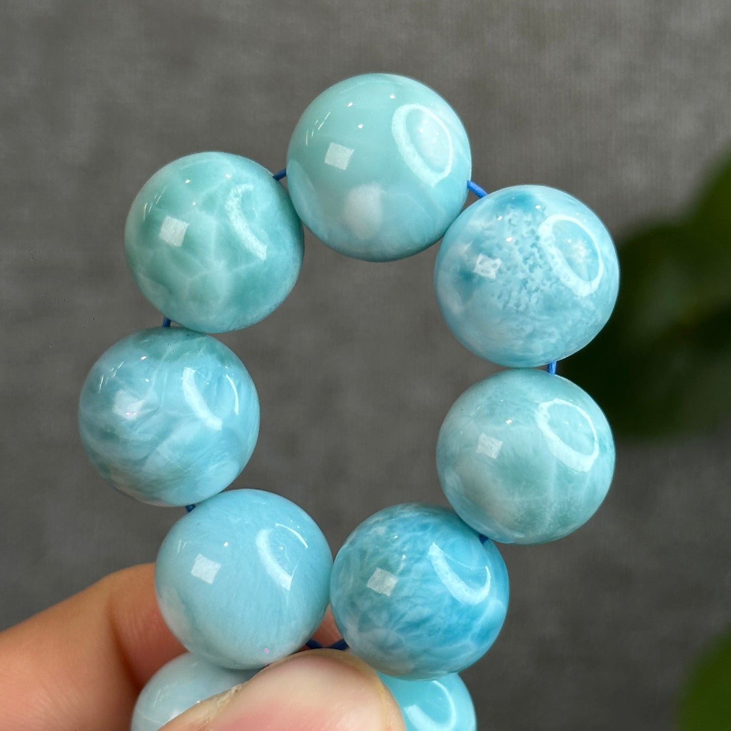 Natural Larima Bracelet Size 15 mm with Gem Review Certificate