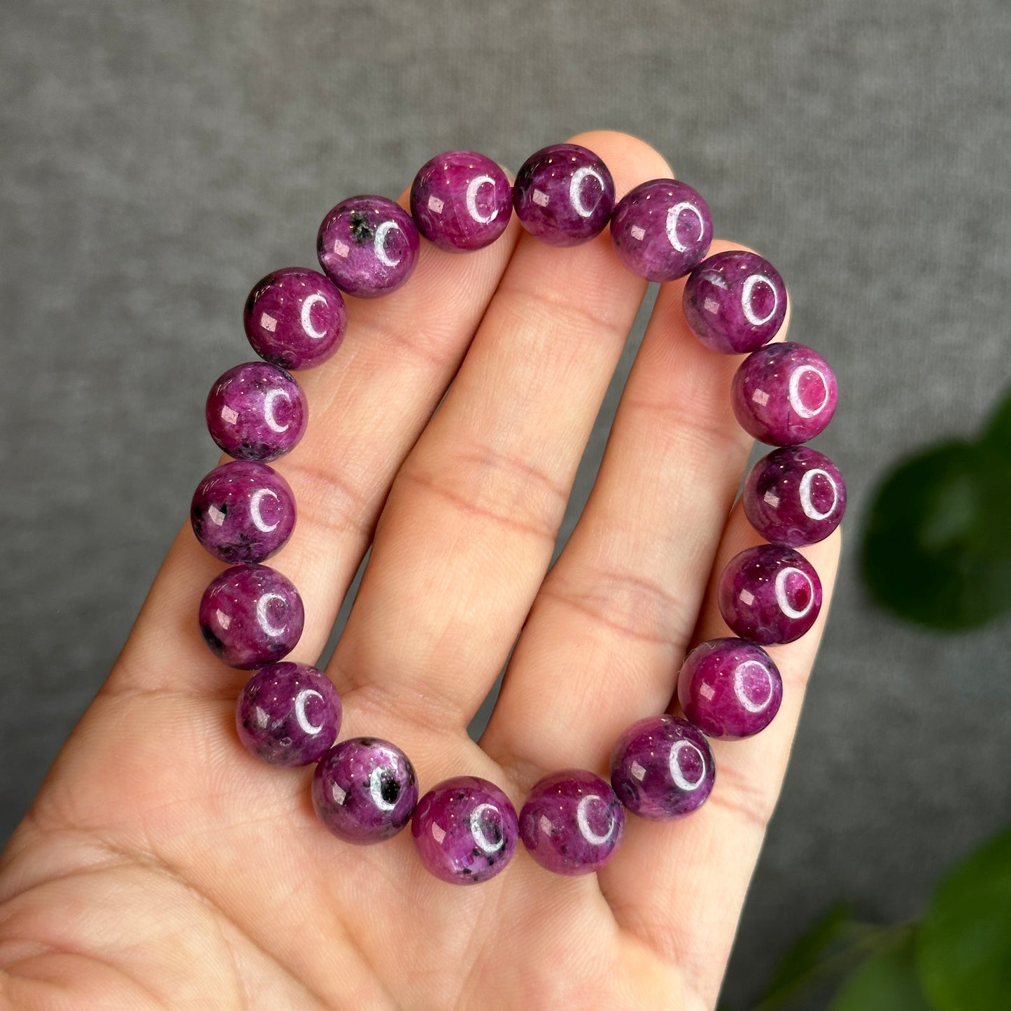 Natural Star Ruby Bracelet Size 11-11.5 mm
