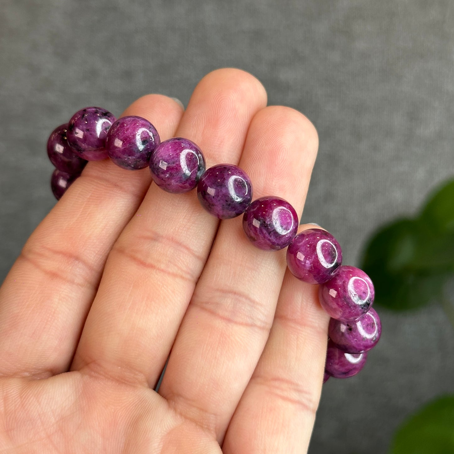 Natural Star Ruby Bracelet Size 11-11.5 mm