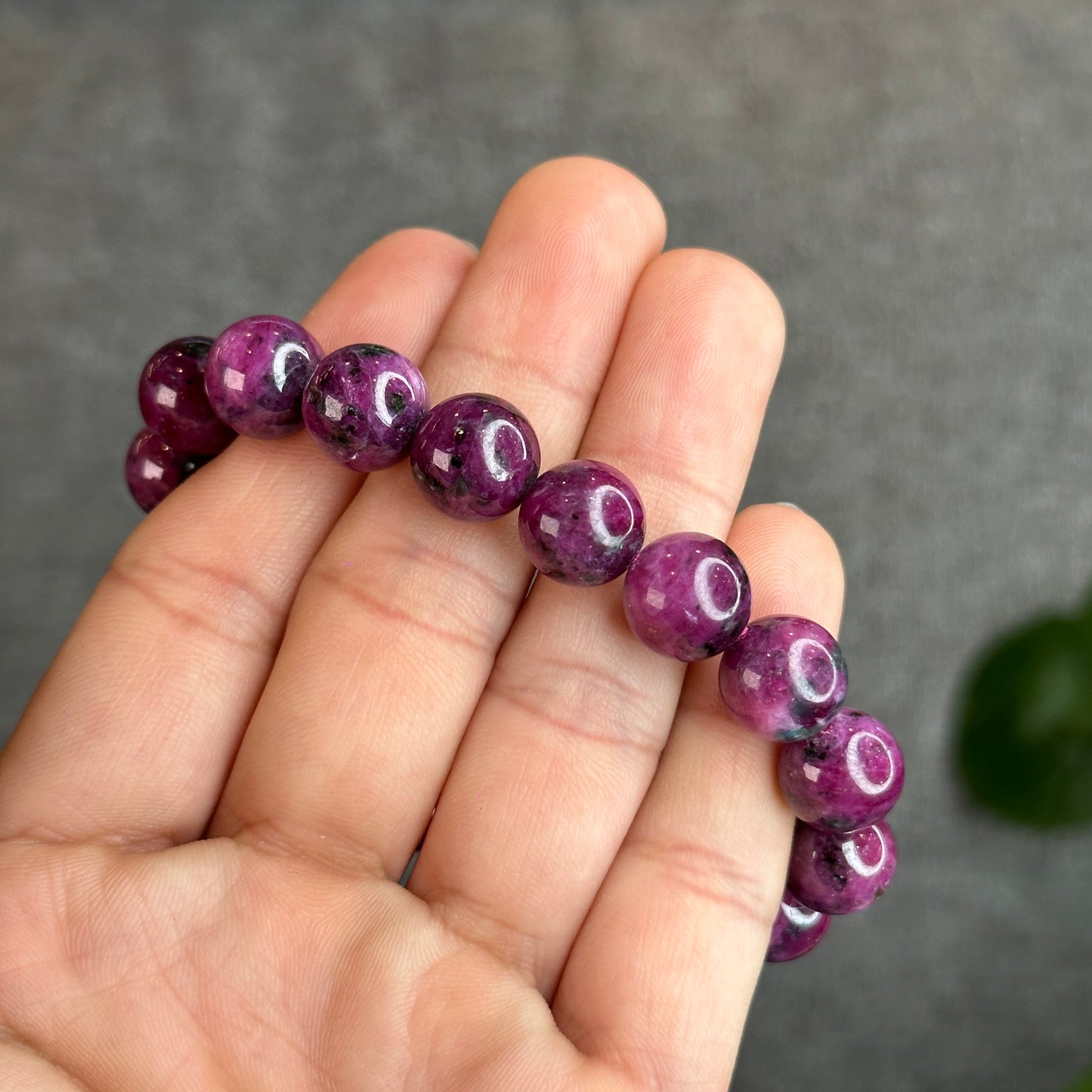 Natural Star Ruby Bracelet Size 11-11.5 mm