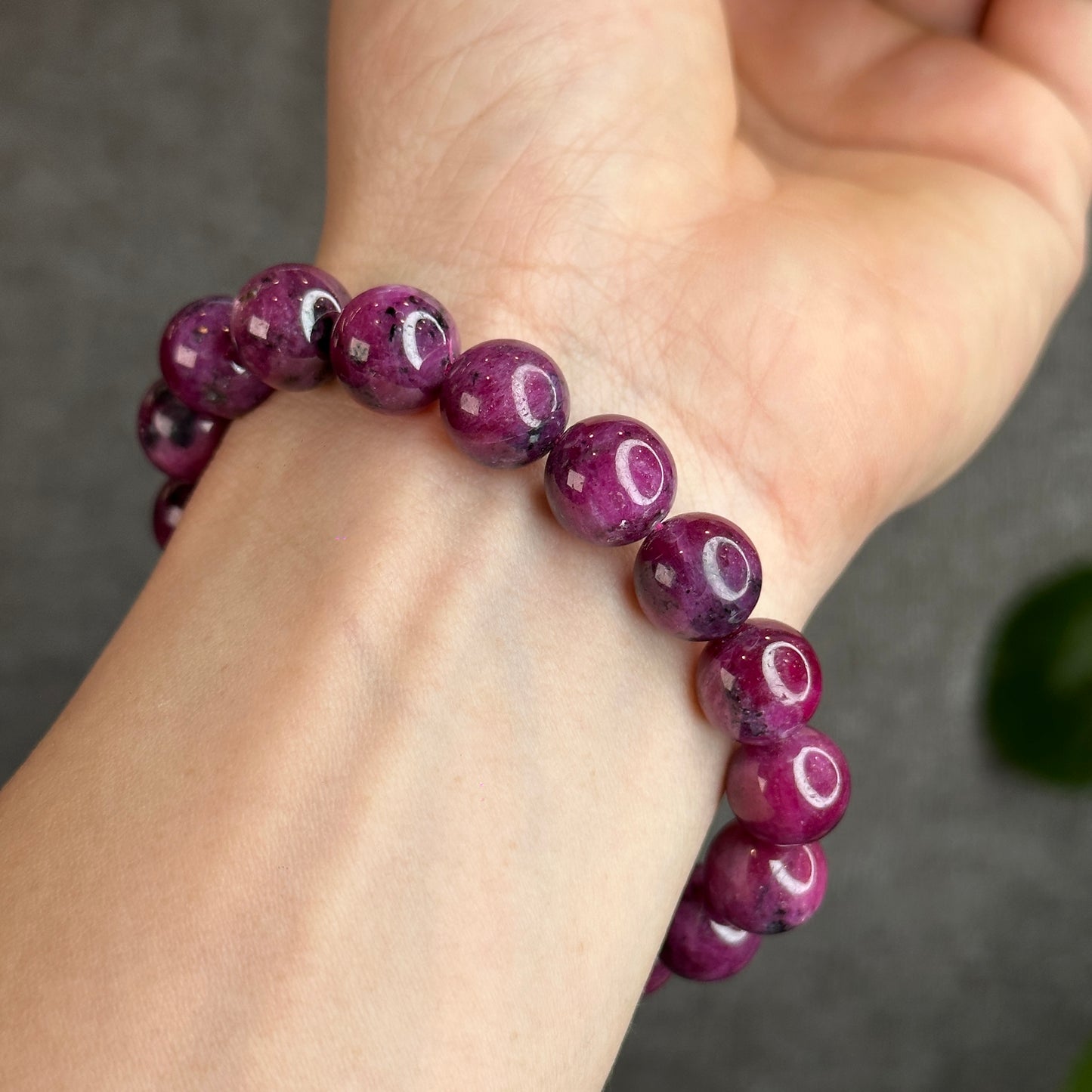 Natural Star Ruby Bracelet Size 11-11.5 mm