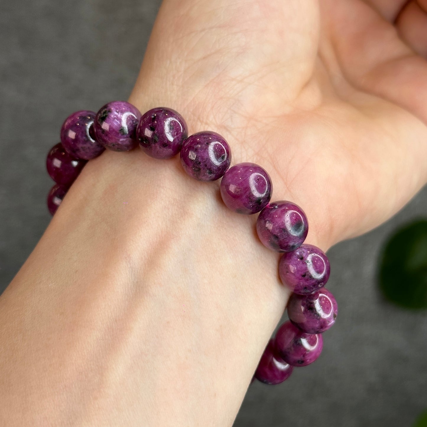 Natural Star Ruby Bracelet Size 11-11.5 mm