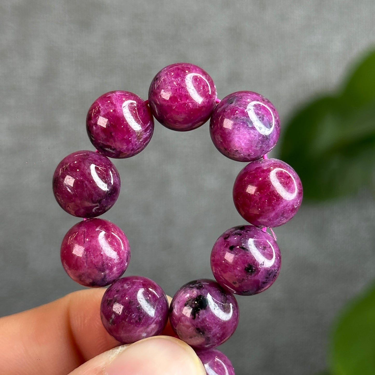 Natural Star Ruby Bracelet Size 11-11.5 mm