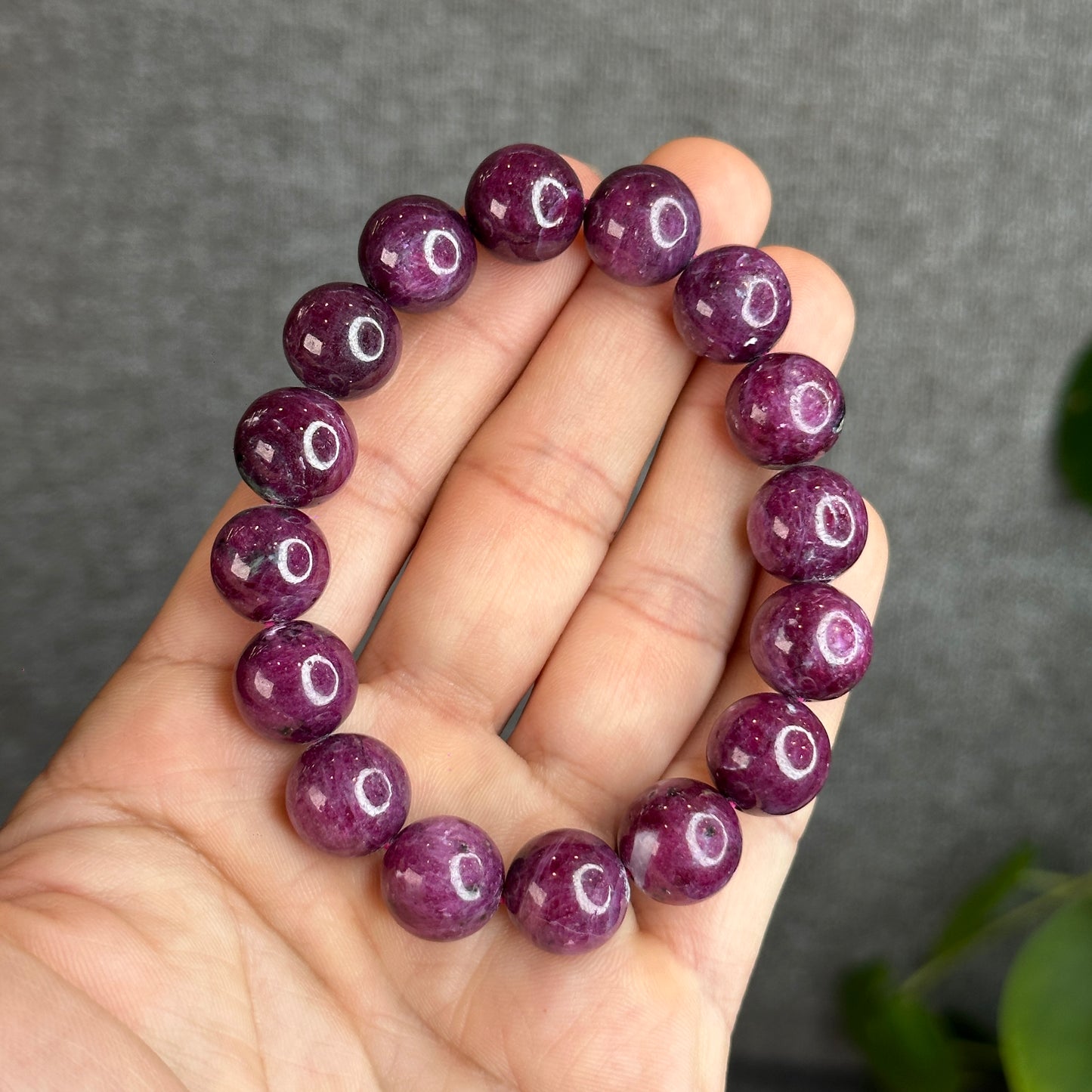 Natural Star Ruby Bracelet Size 12.5 mm