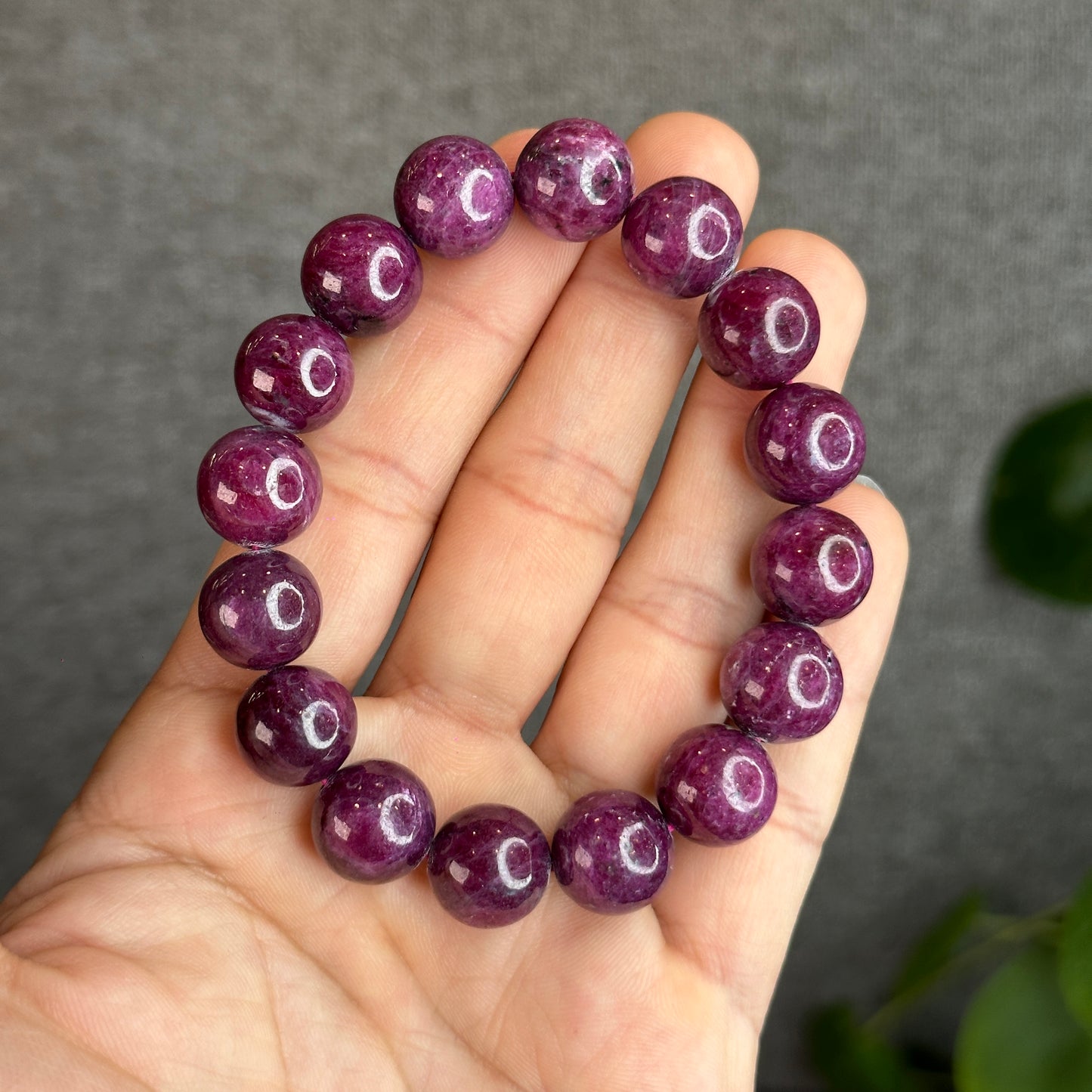 Natural Star Ruby Bracelet Size 12.5 mm
