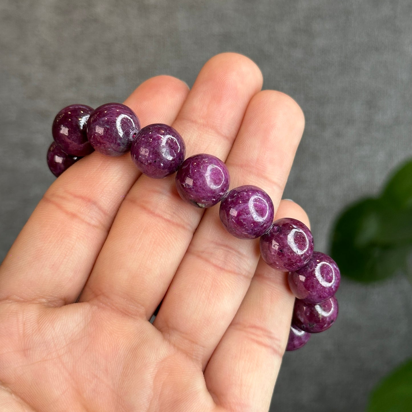 Natural Star Ruby Bracelet Size 12.5 mm