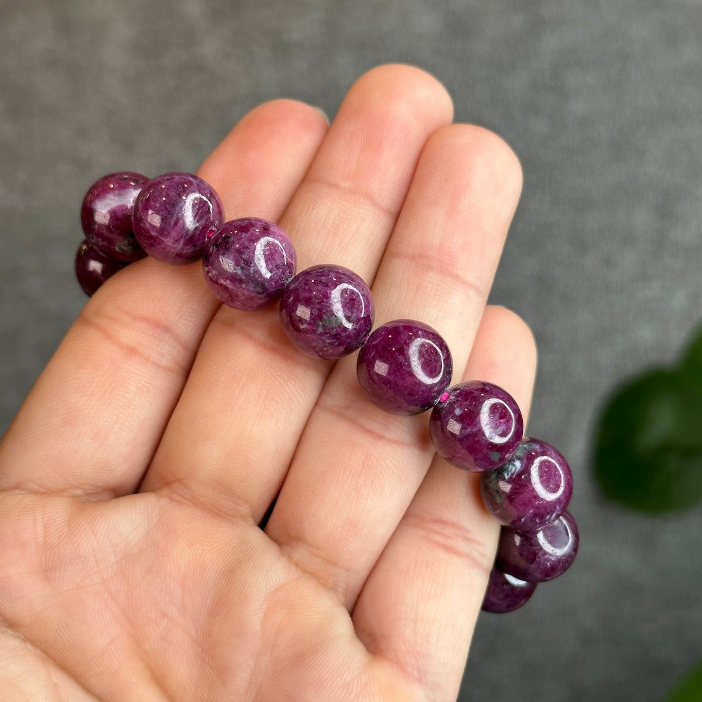 Natural Star Ruby Bracelet Size 12.5 mm