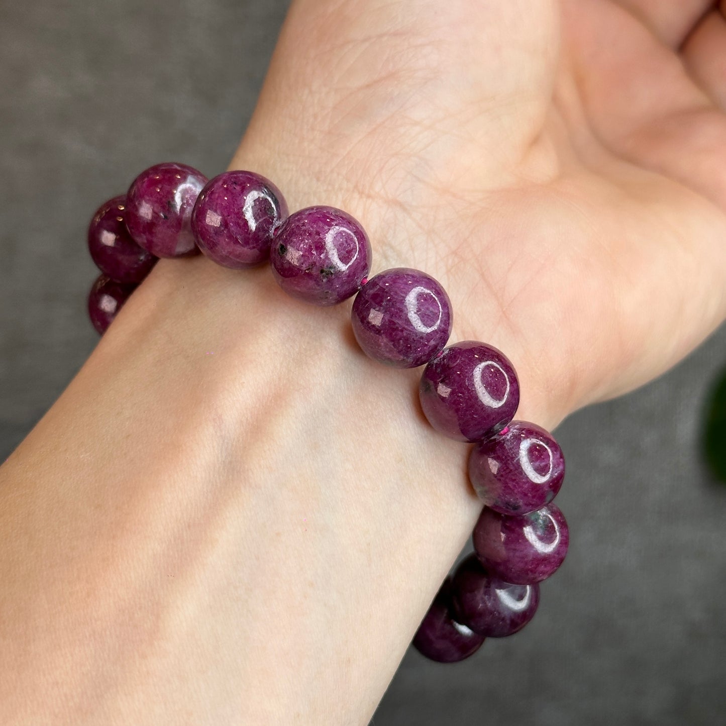 Natural Star Ruby Bracelet Size 12.5 mm
