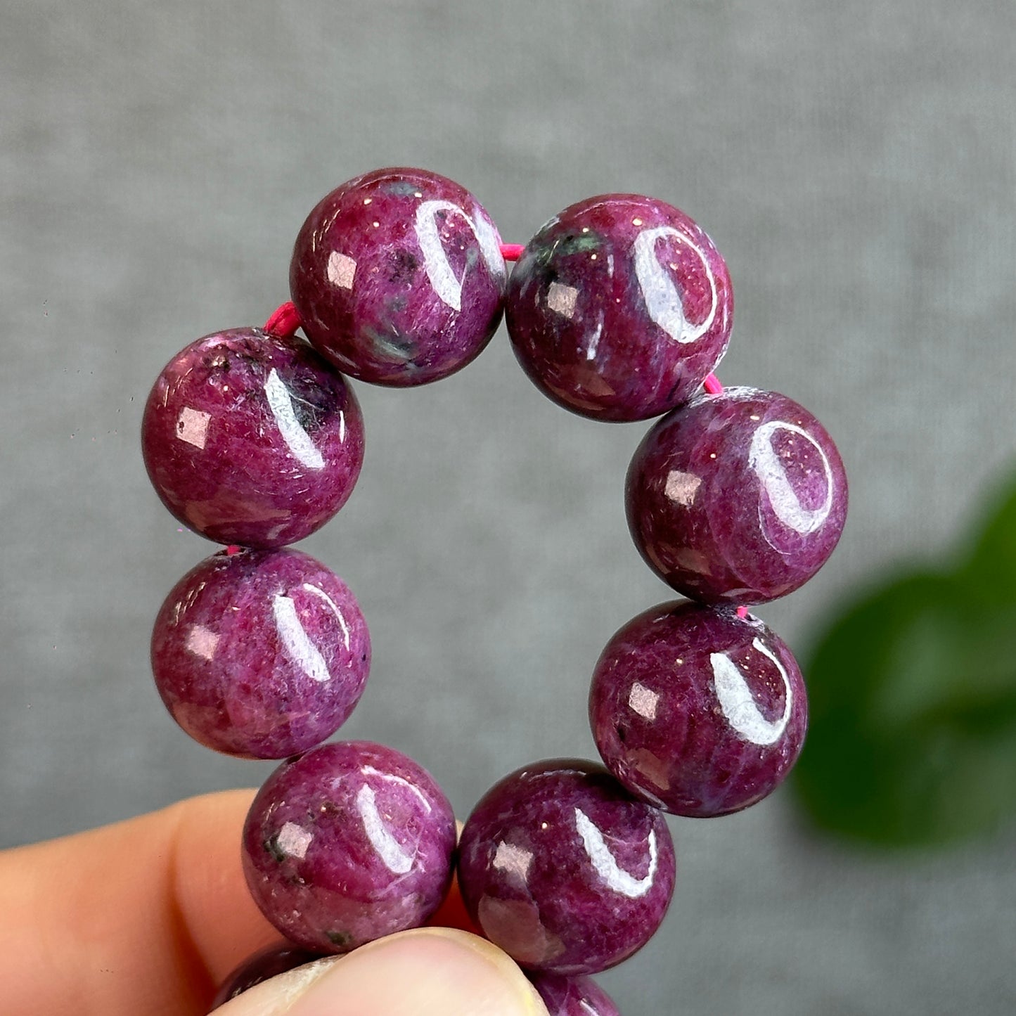 Natural Star Ruby Bracelet Size 12.5 mm
