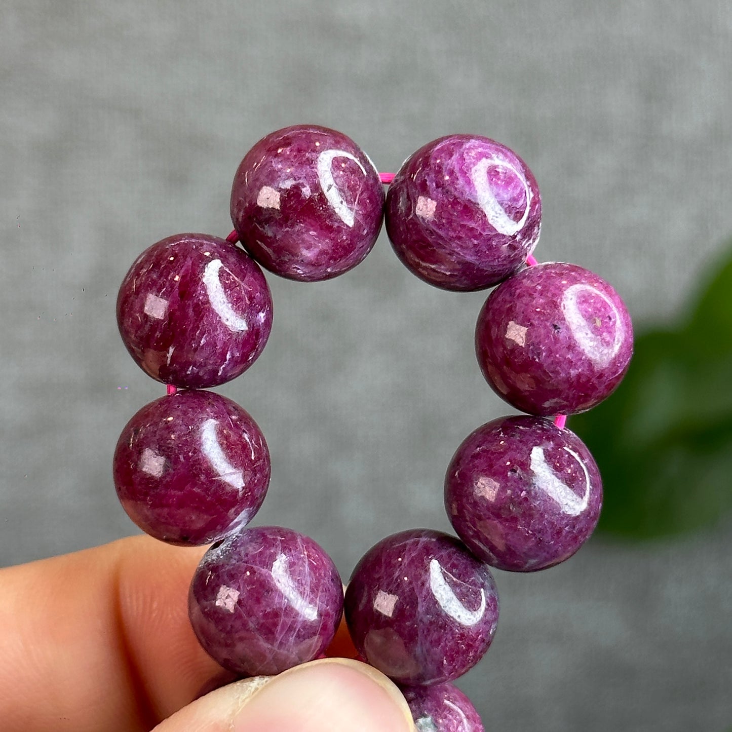 Natural Star Ruby Bracelet Size 12.5 mm