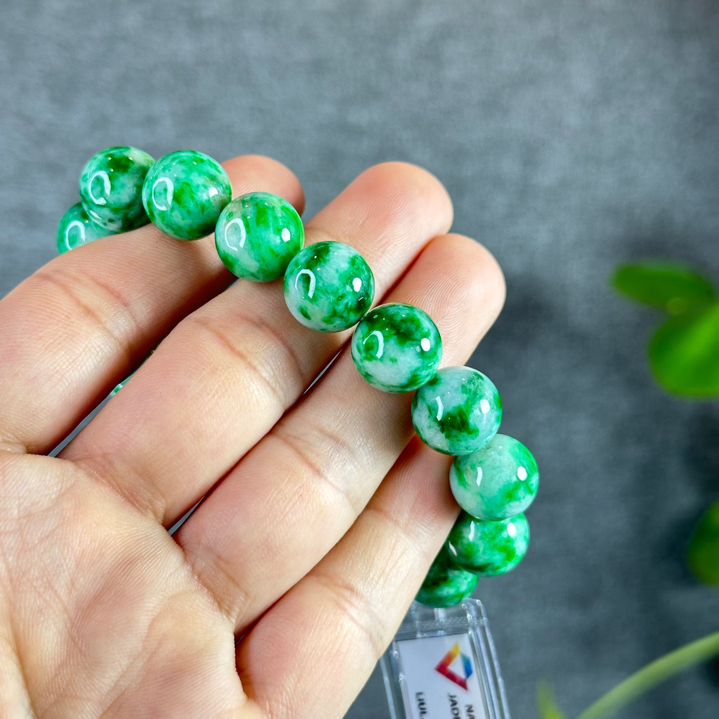 Natural Bright Apple Green Natural Jadeite Jade Bracelet Type A Size 12.5 mm