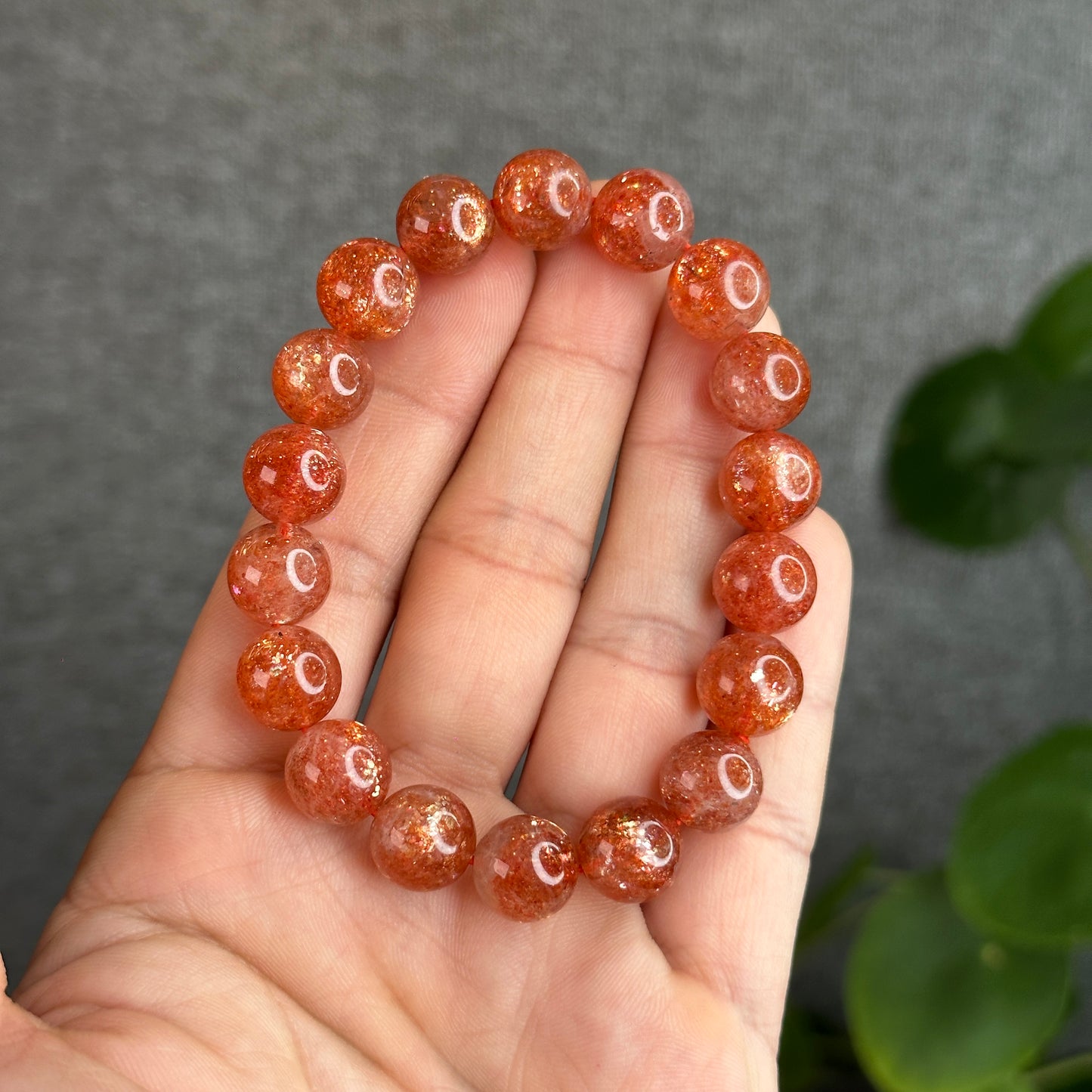Natural Golden Sunstone Bracelet Size 11 mm