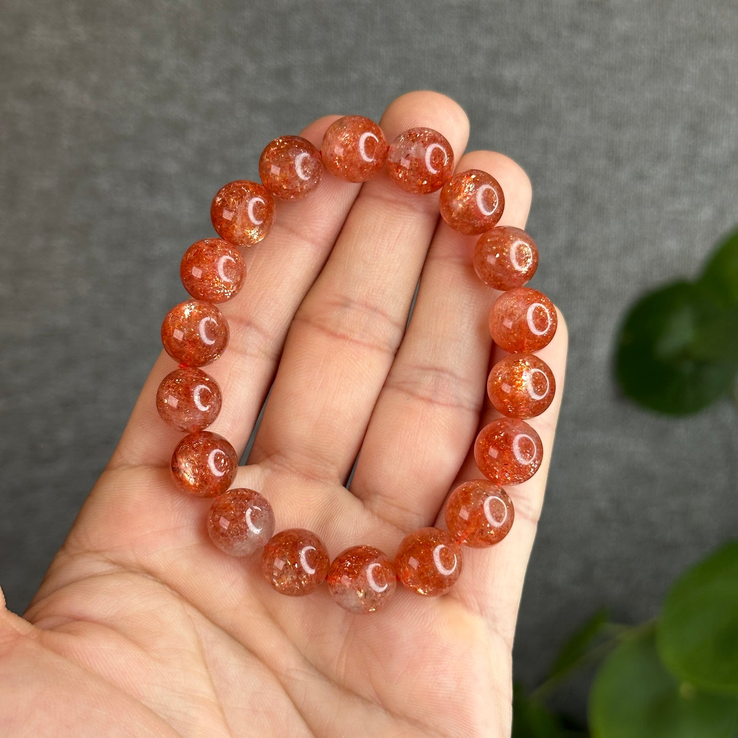 Natural Golden Sunstone Bracelet Size 11 mm