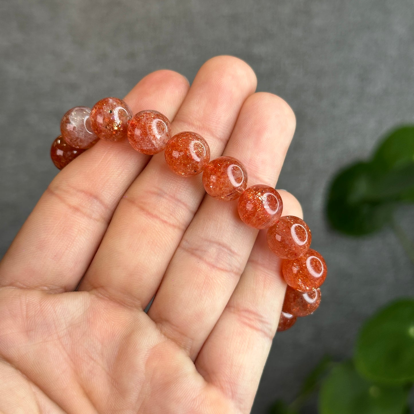 Natural Golden Sunstone Bracelet Size 11 mm