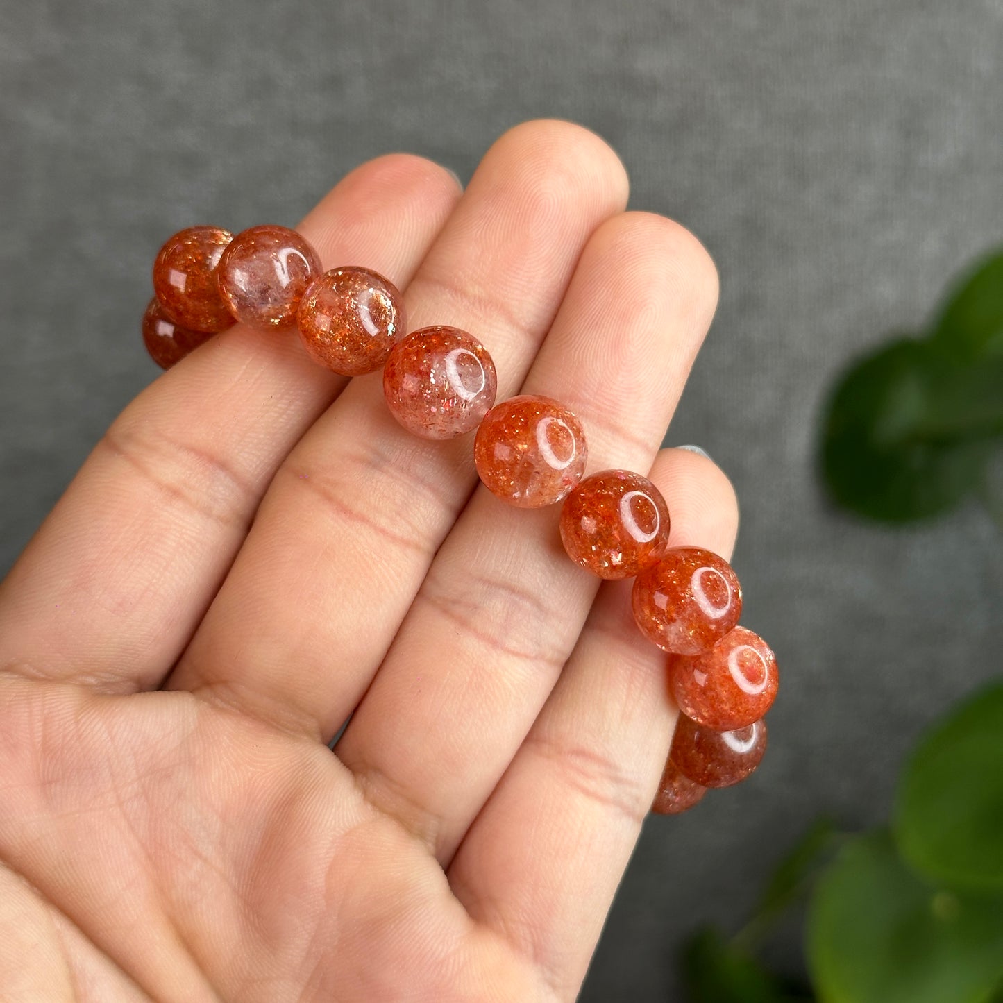 Natural Golden Sunstone Bracelet Size 11 mm