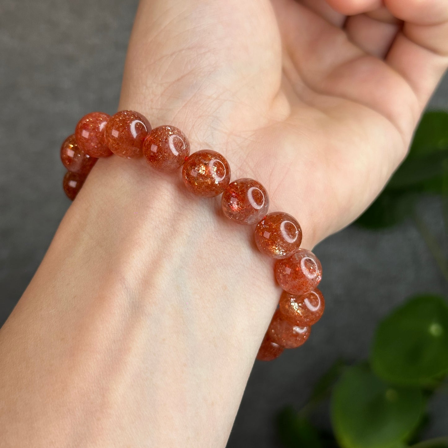 Natural Golden Sunstone Bracelet Size 11 mm