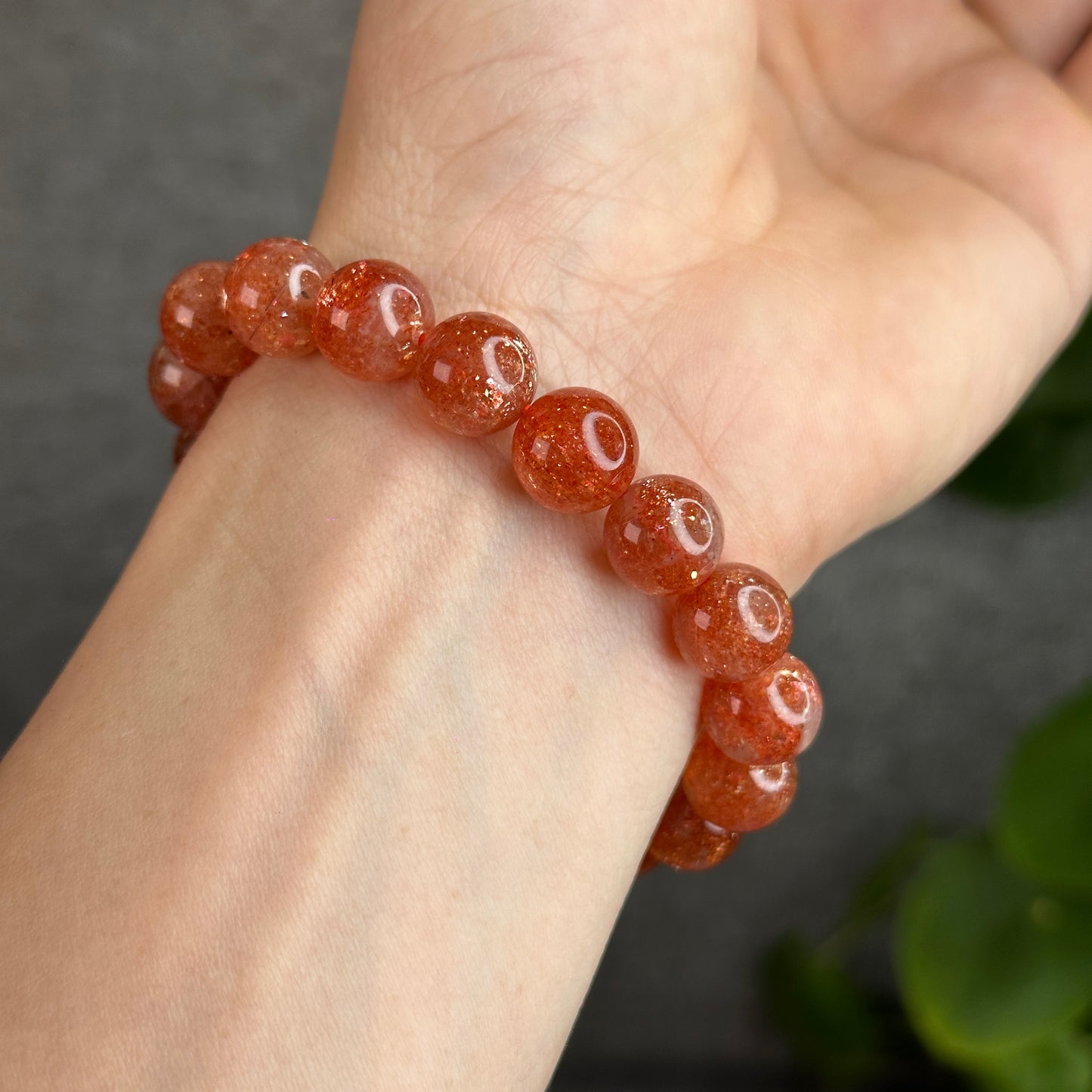 Natural Golden Sunstone Bracelet Size 11 mm