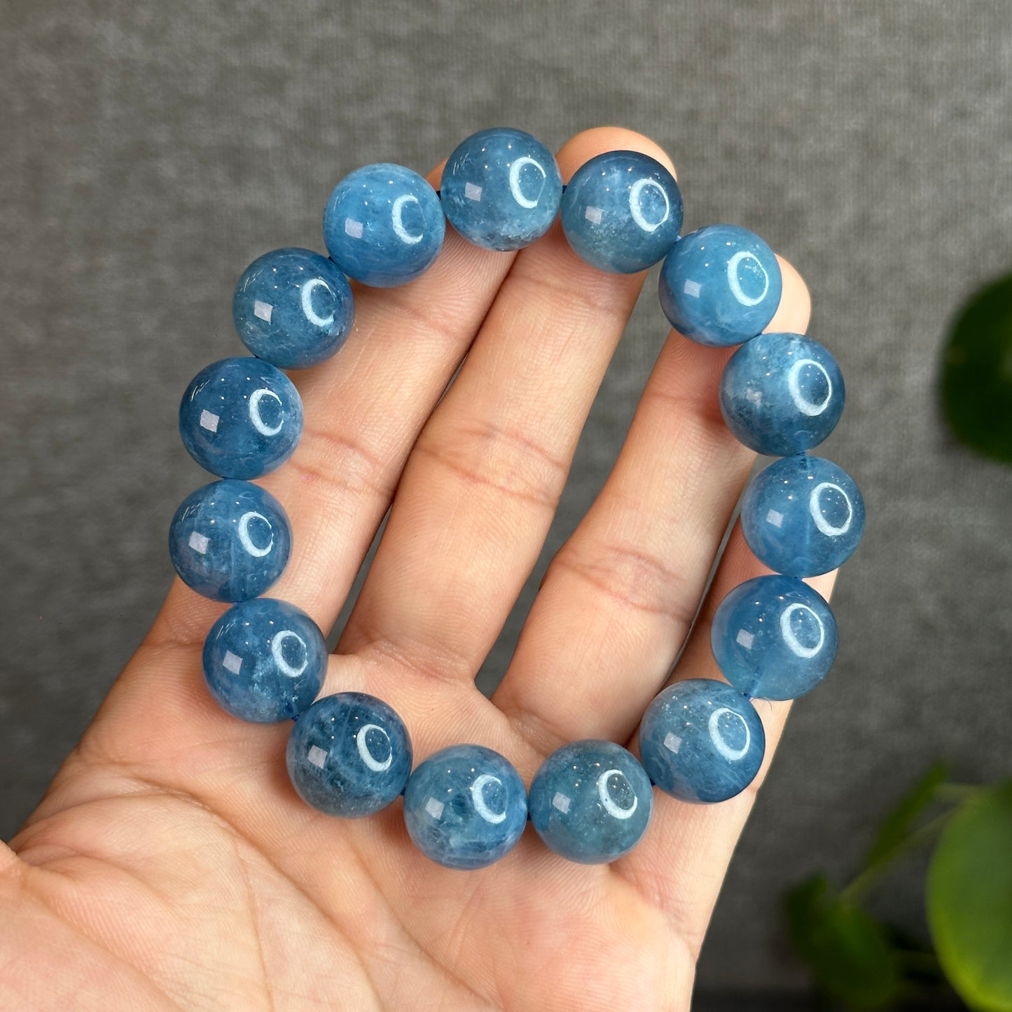 Natural Aquamarine Bracelet Size 14.5 mm