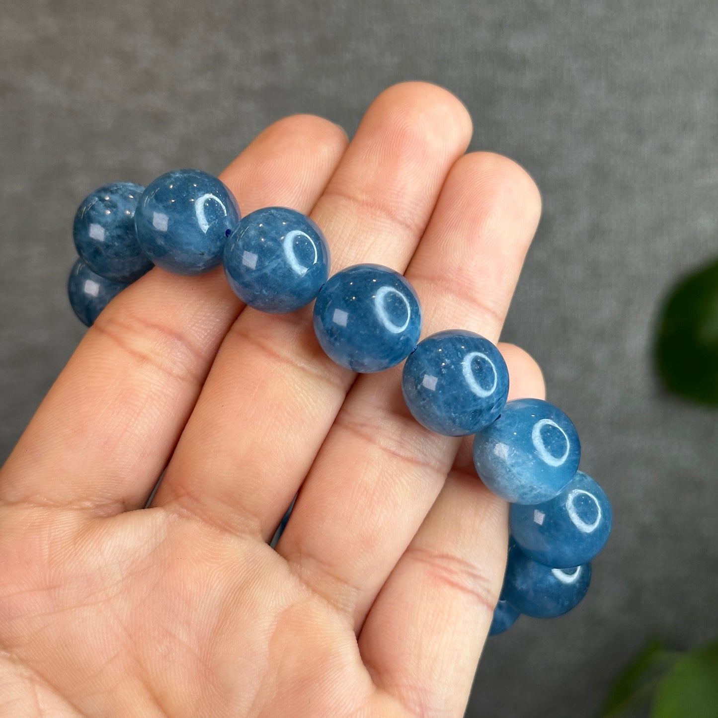 Natural Aquamarine Bracelet Size 14.5 mm
