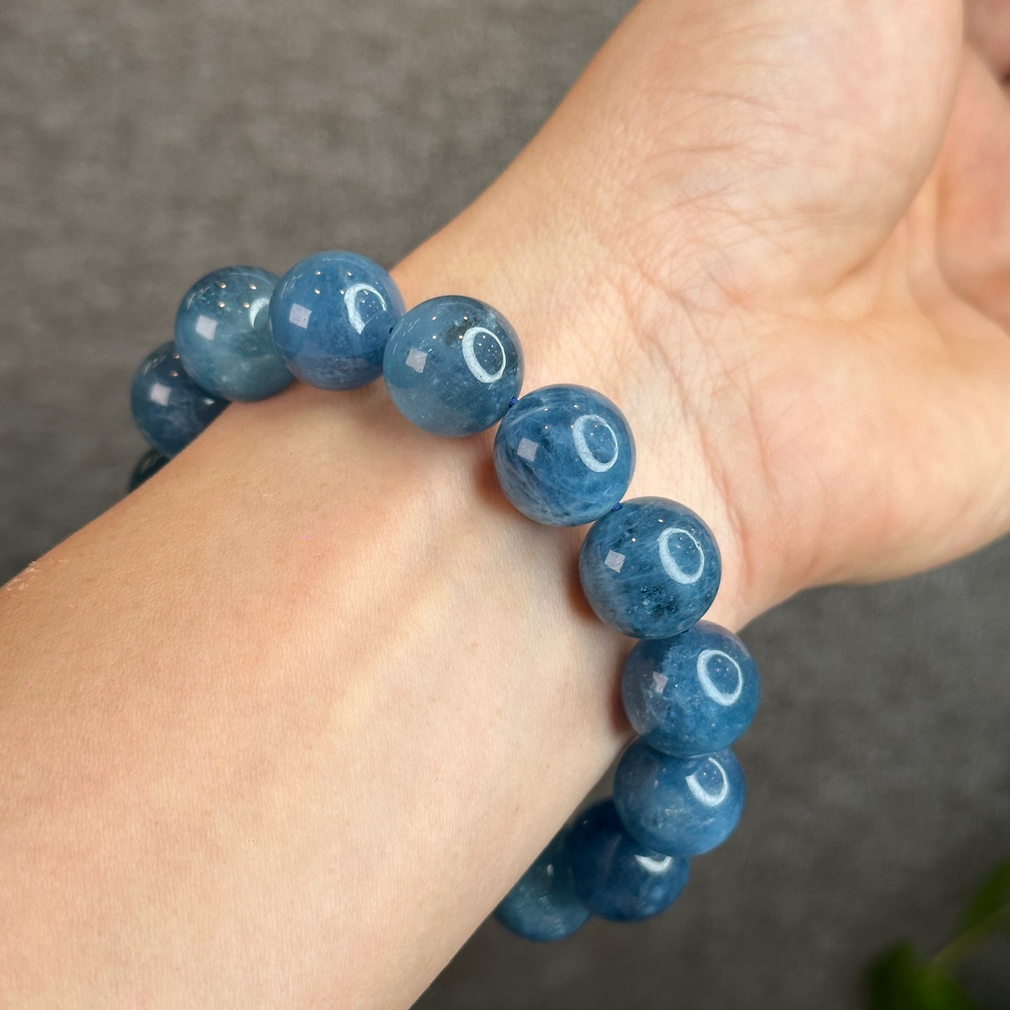 Natural Aquamarine Bracelet Size 14.5 mm