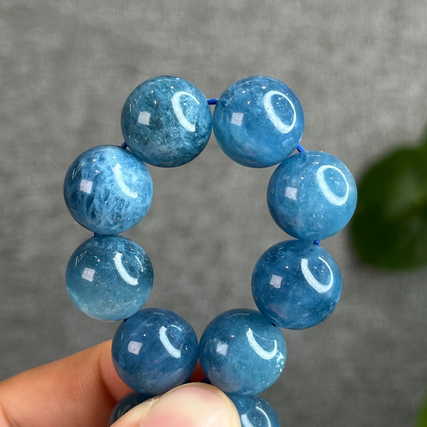 Natural Aquamarine Bracelet Size 14.5 mm