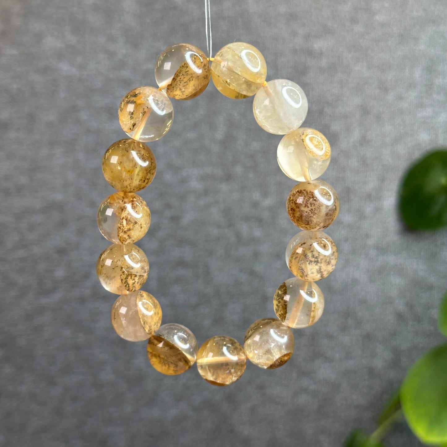 Natural Dendritic Quartz Bracelet Size 14.3 mm