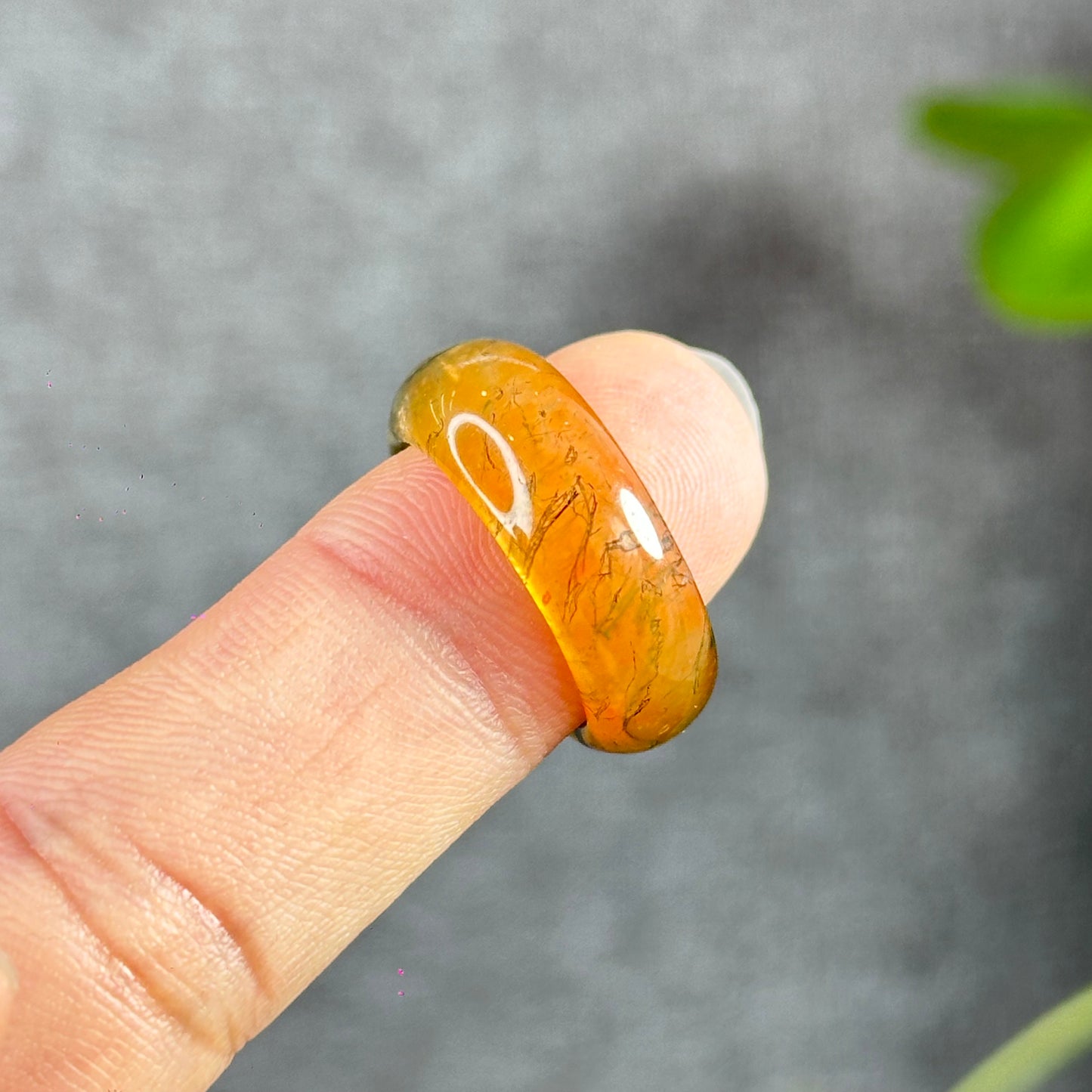 Natural Moss Agate Ring Size 1.8