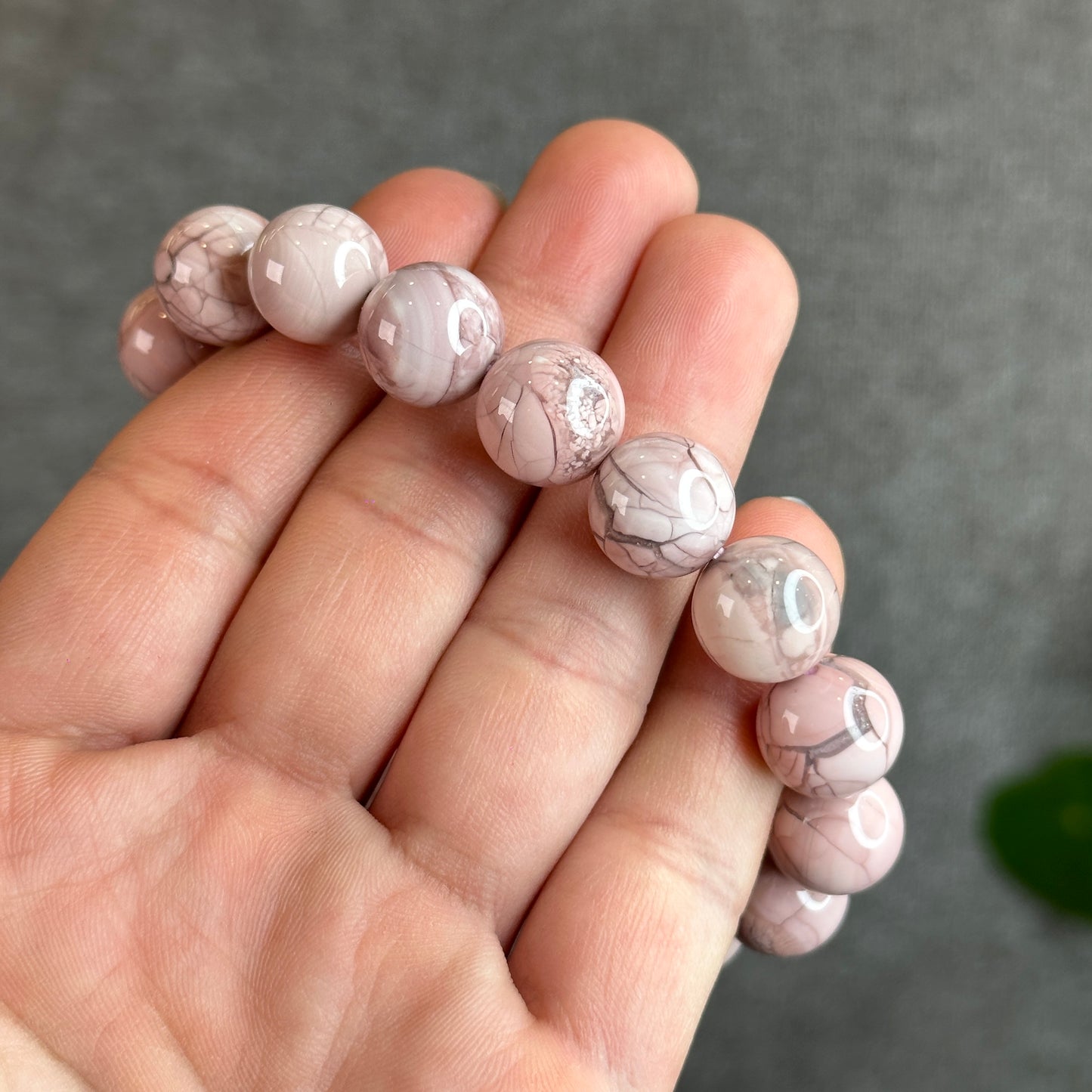 Natural Alashan Agate Bracelet Size 12-12.5 mm