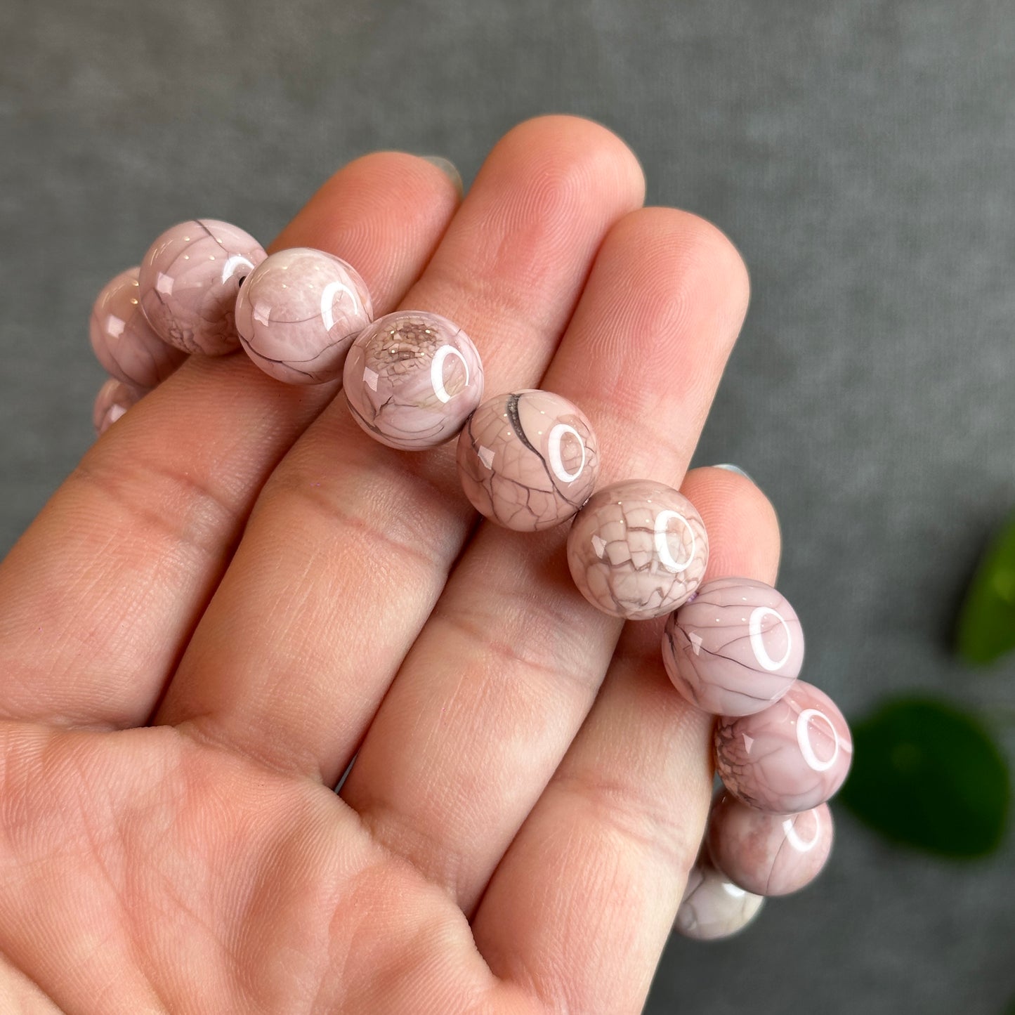 Natural Alashan Agate Bracelet Size 12-12.5 mm
