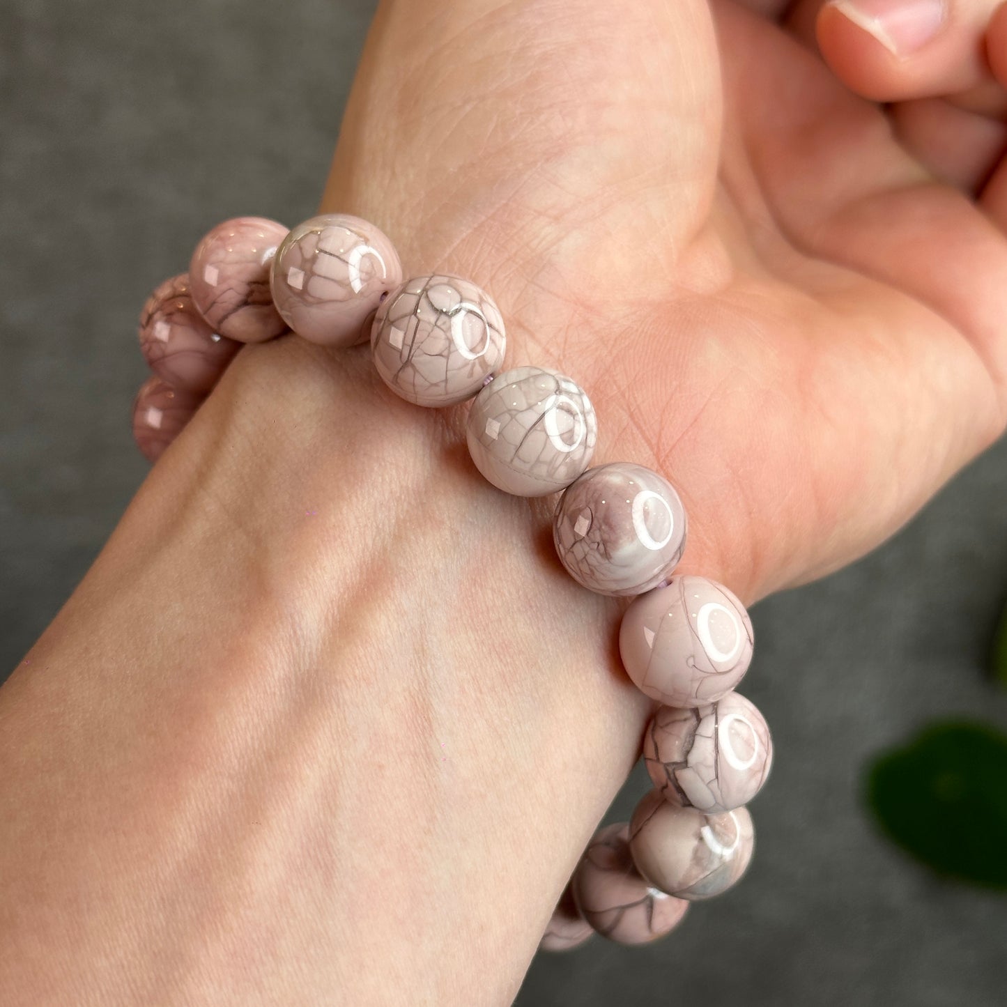 Natural Alashan Agate Bracelet Size 12-12.5 mm