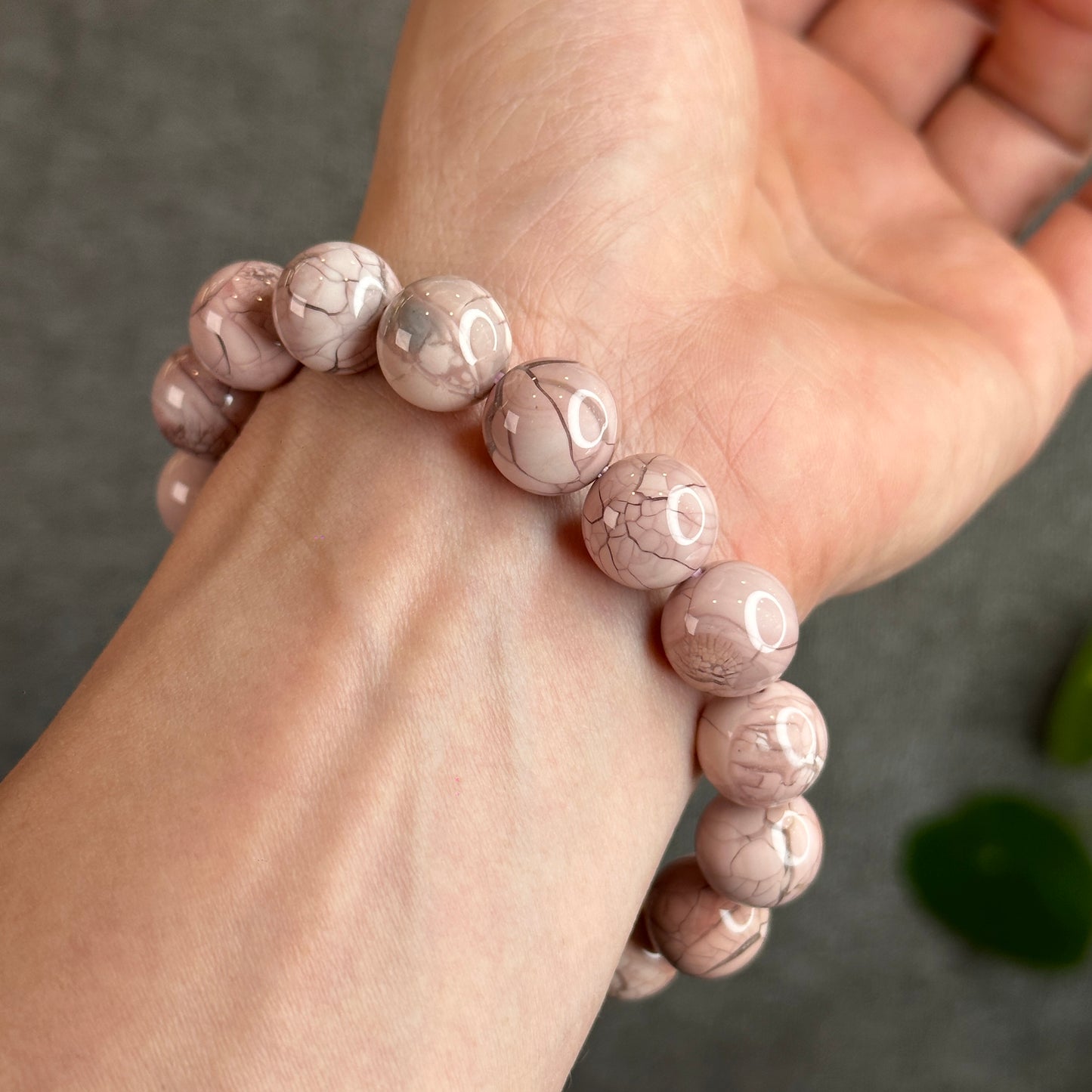 Natural Alashan Agate Bracelet Size 12-12.5 mm