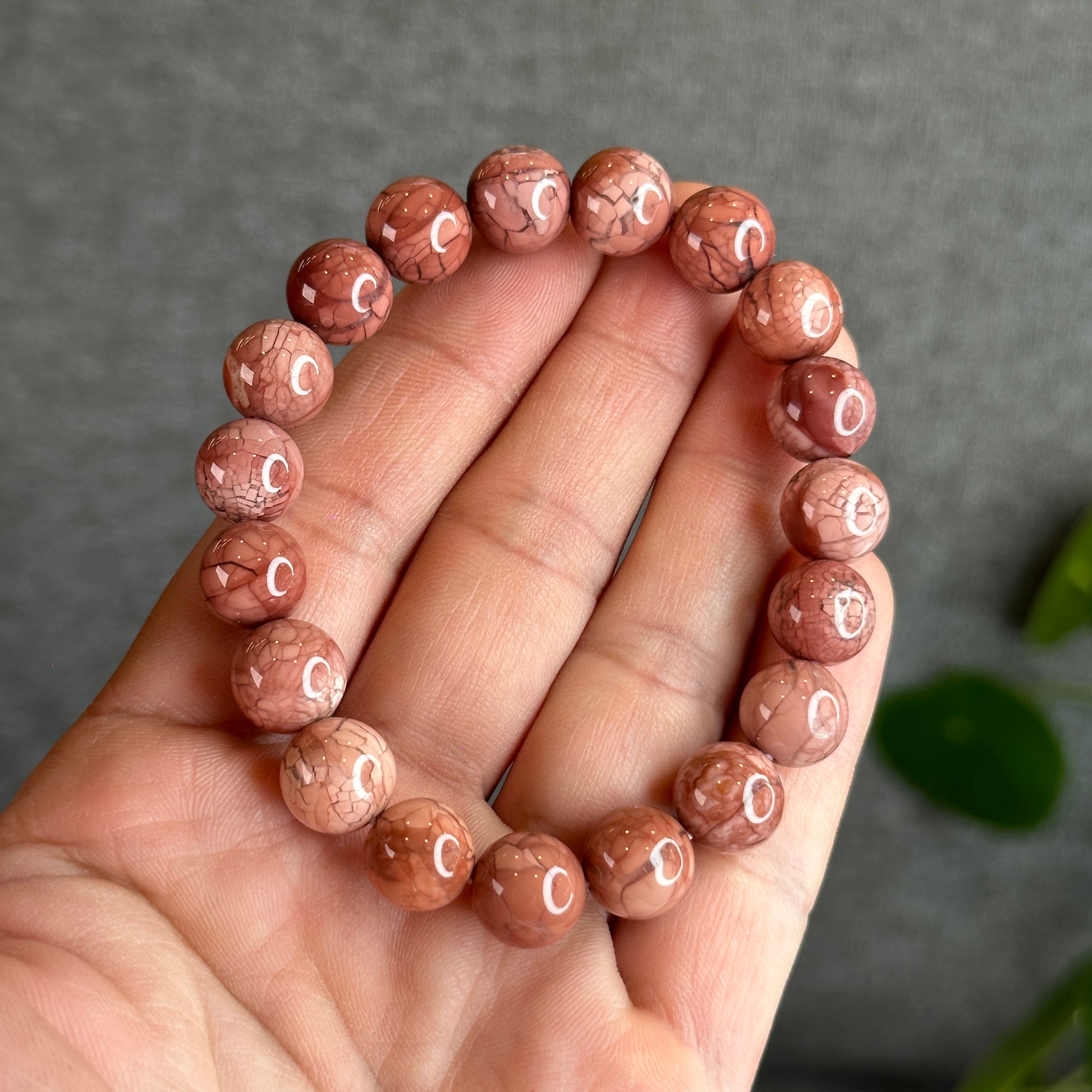 Alashan Agate Bracelet Size 10.5 mm | Mississauga Crystal Store