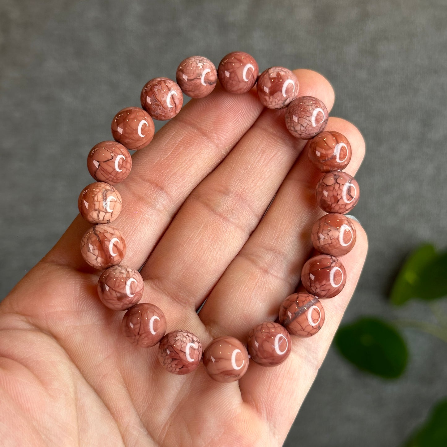 Natural Alashan Agate Bracelet Size 10.5 mm