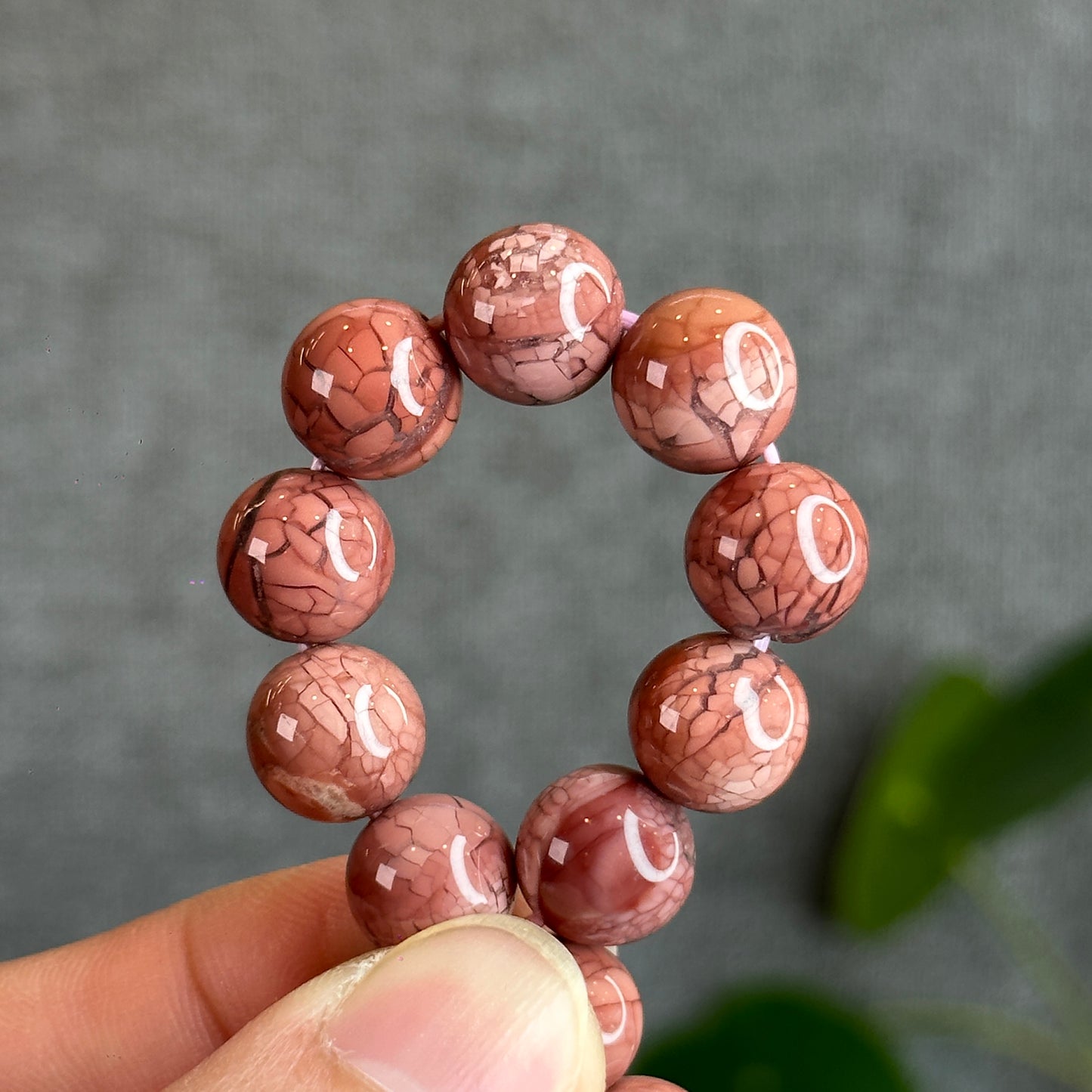 Natural Alashan Agate Bracelet Size 10.5 mm