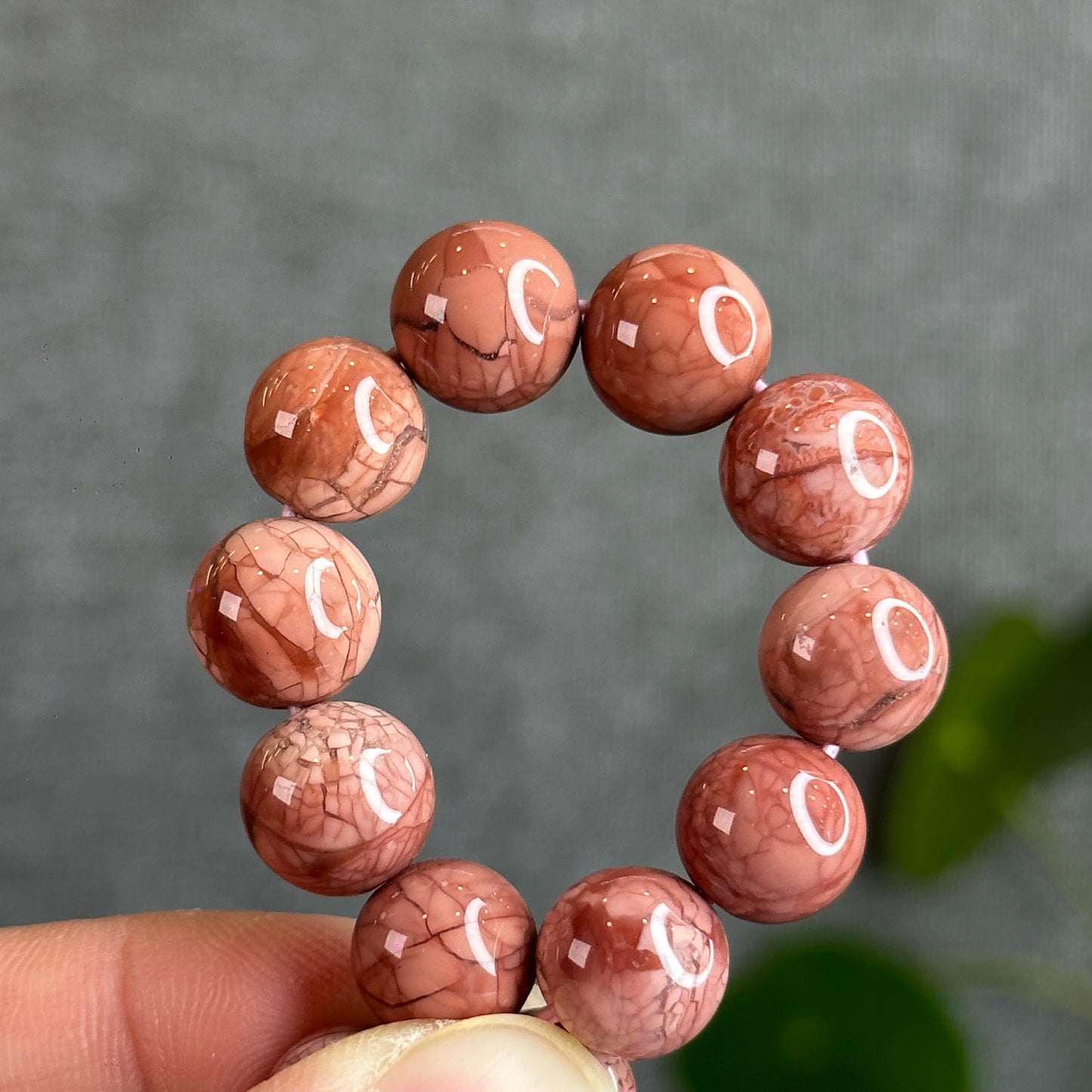 Natural Alashan Agate Bracelet Size 10.5 mm