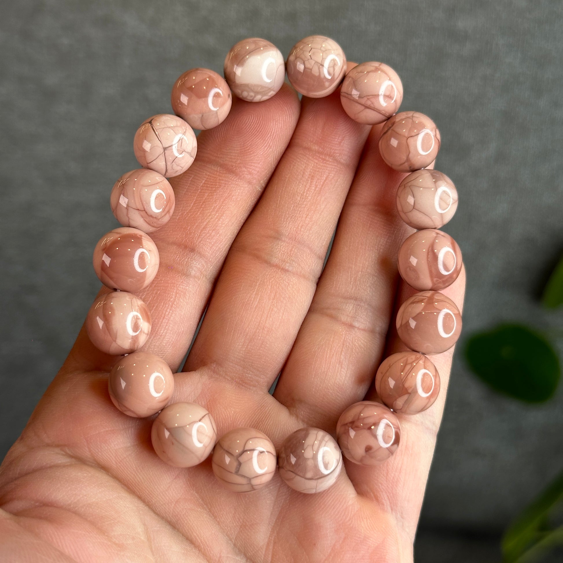 Alashan Agate Bracelet Size 12 mm | Mississauga Crystal Store