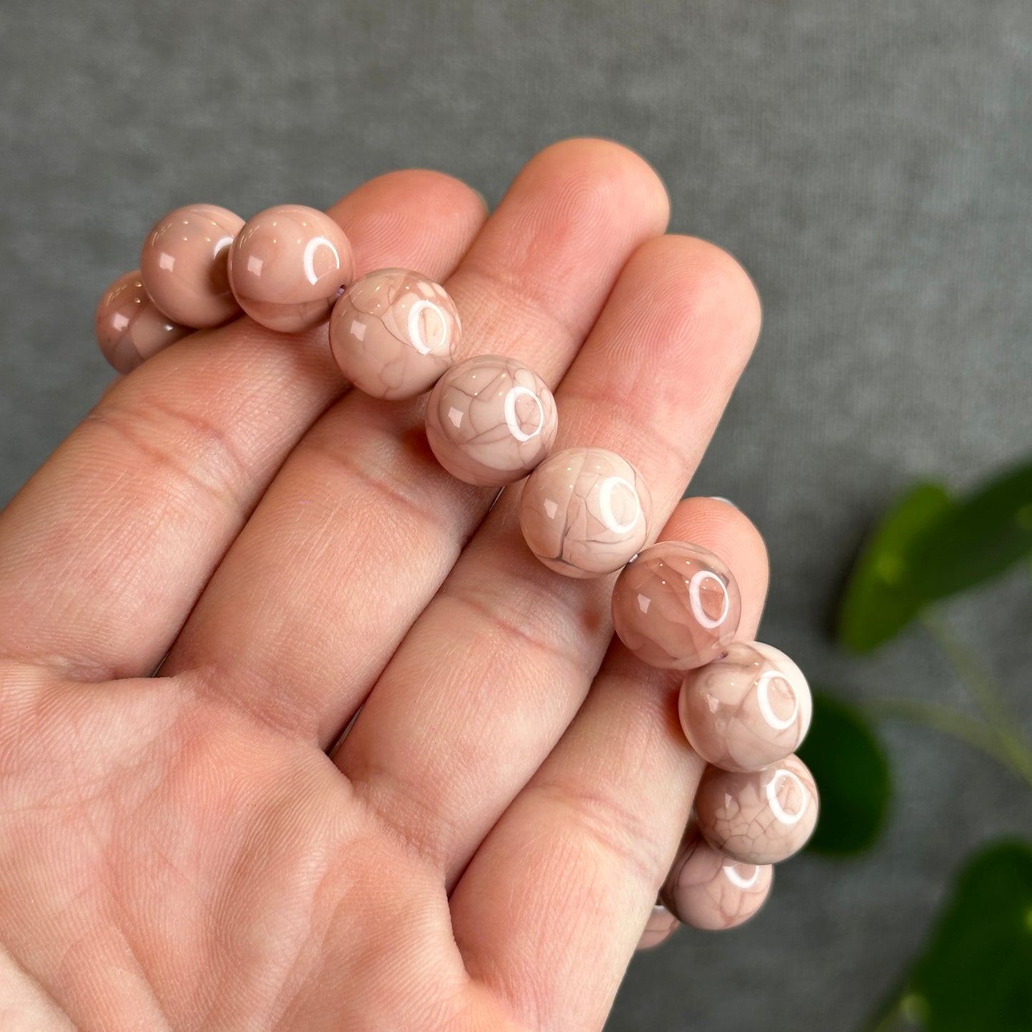 Natural Alashan Agate Bracelet Size 12 mm