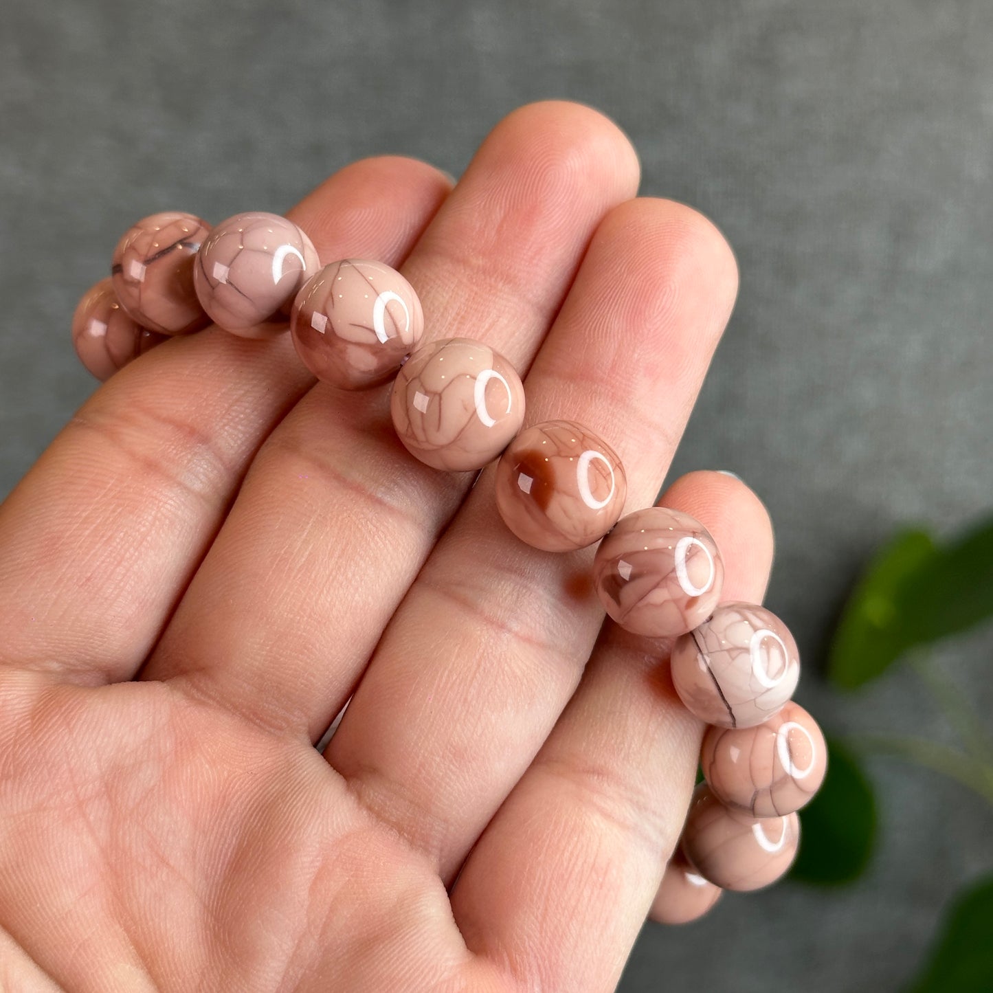 Natural Alashan Agate Bracelet Size 12 mm