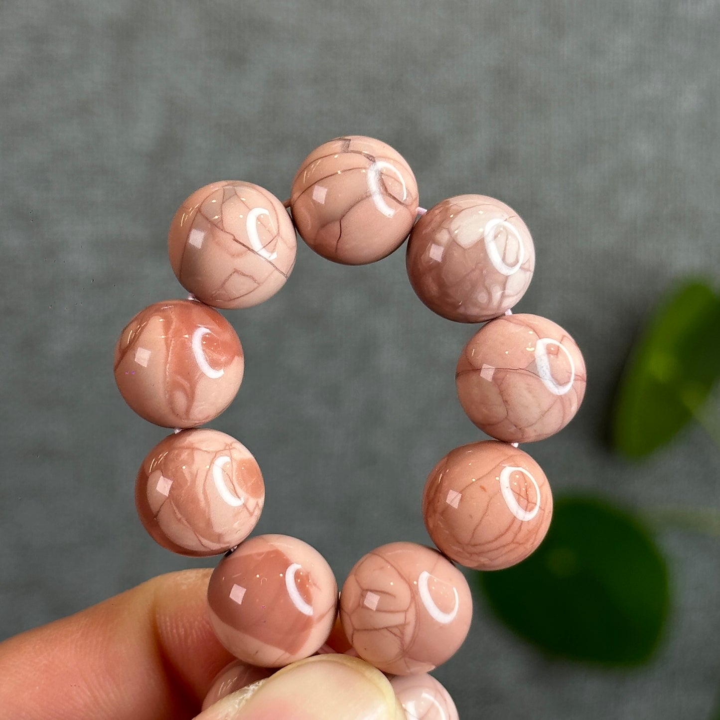 Natural Alashan Agate Bracelet Size 12 mm
