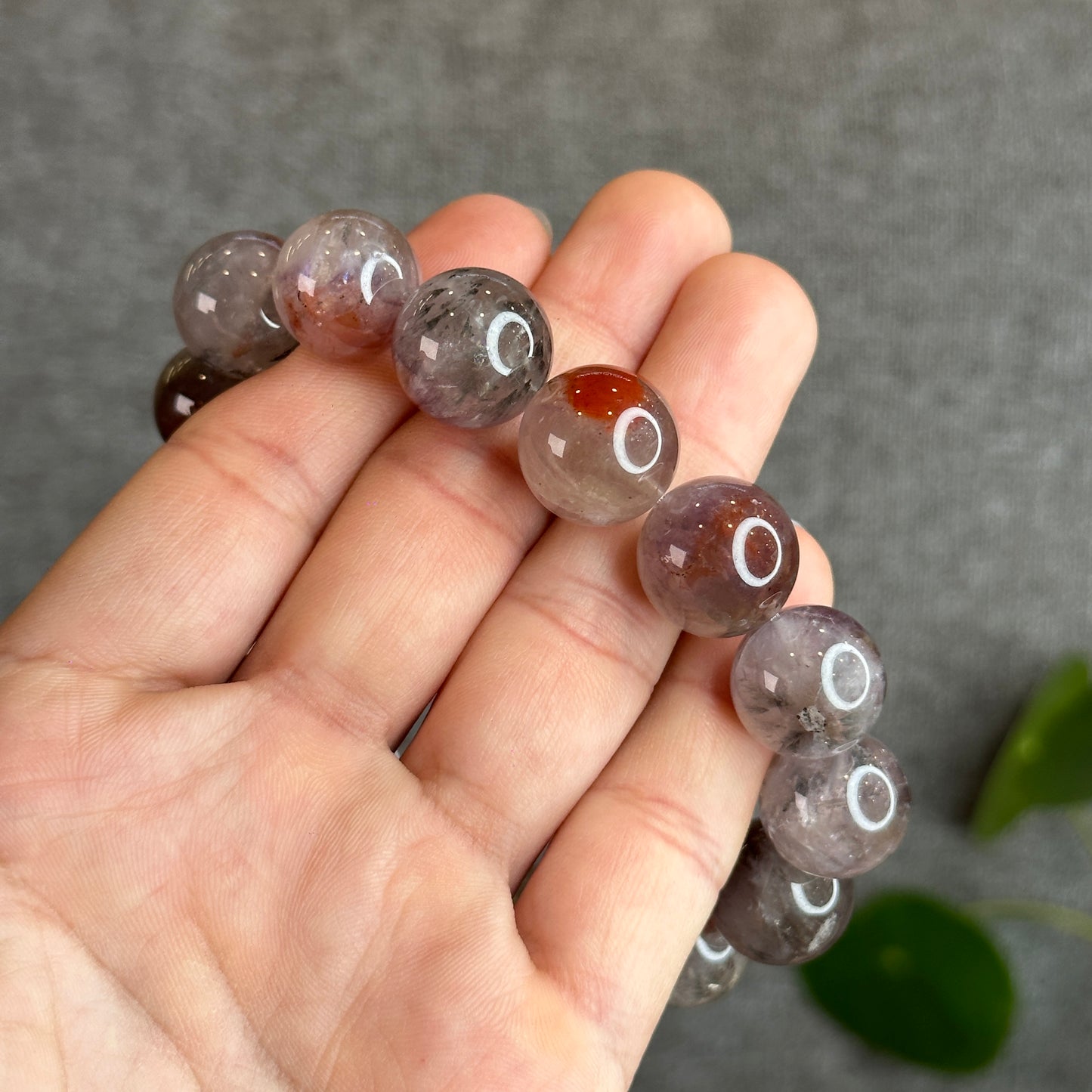 Natural Auralite 23 Bracelet Size 15.5 mm with Gem Review Certificate