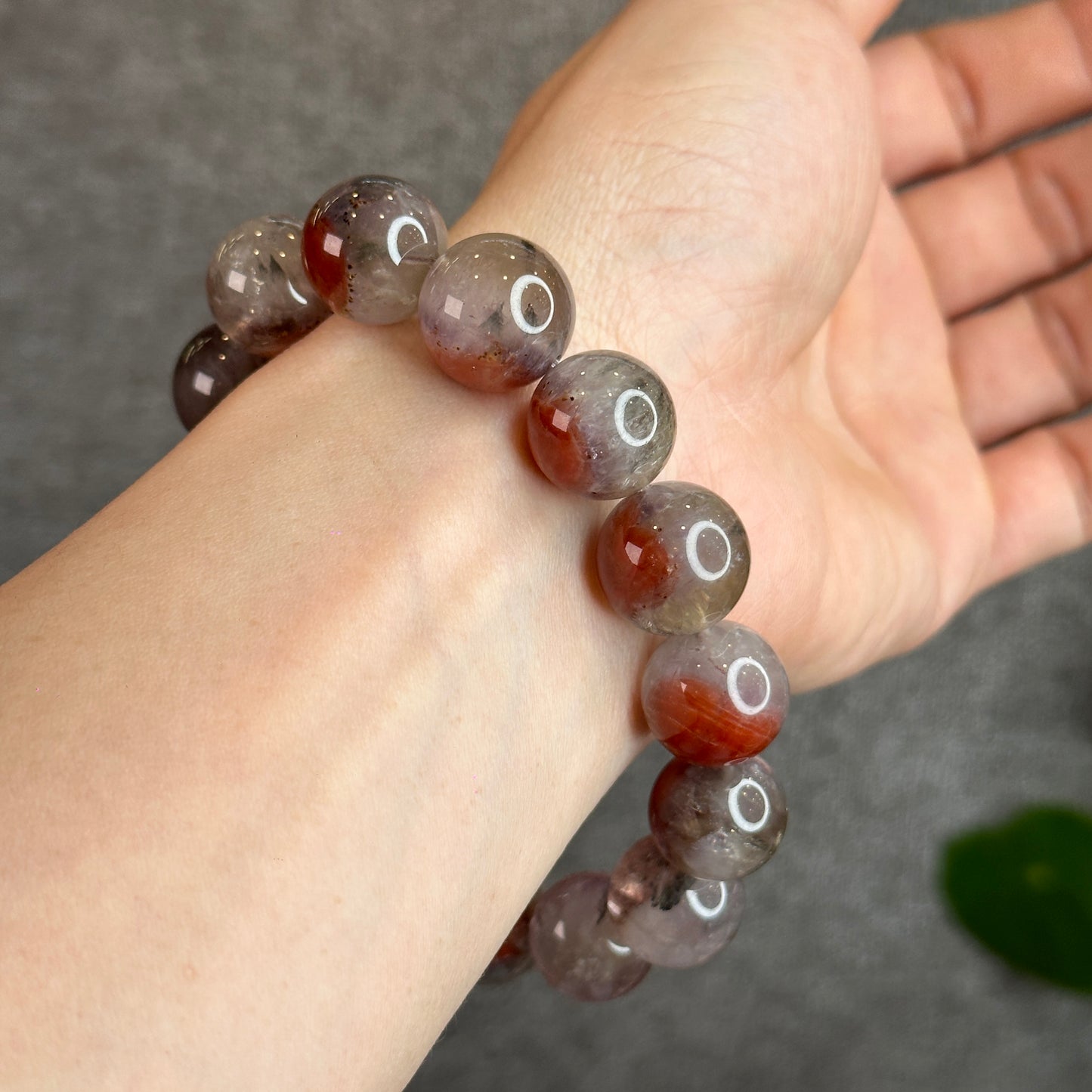 Natural Auralite 23 Bracelet Size 15.5 mm with Gem Review Certificate