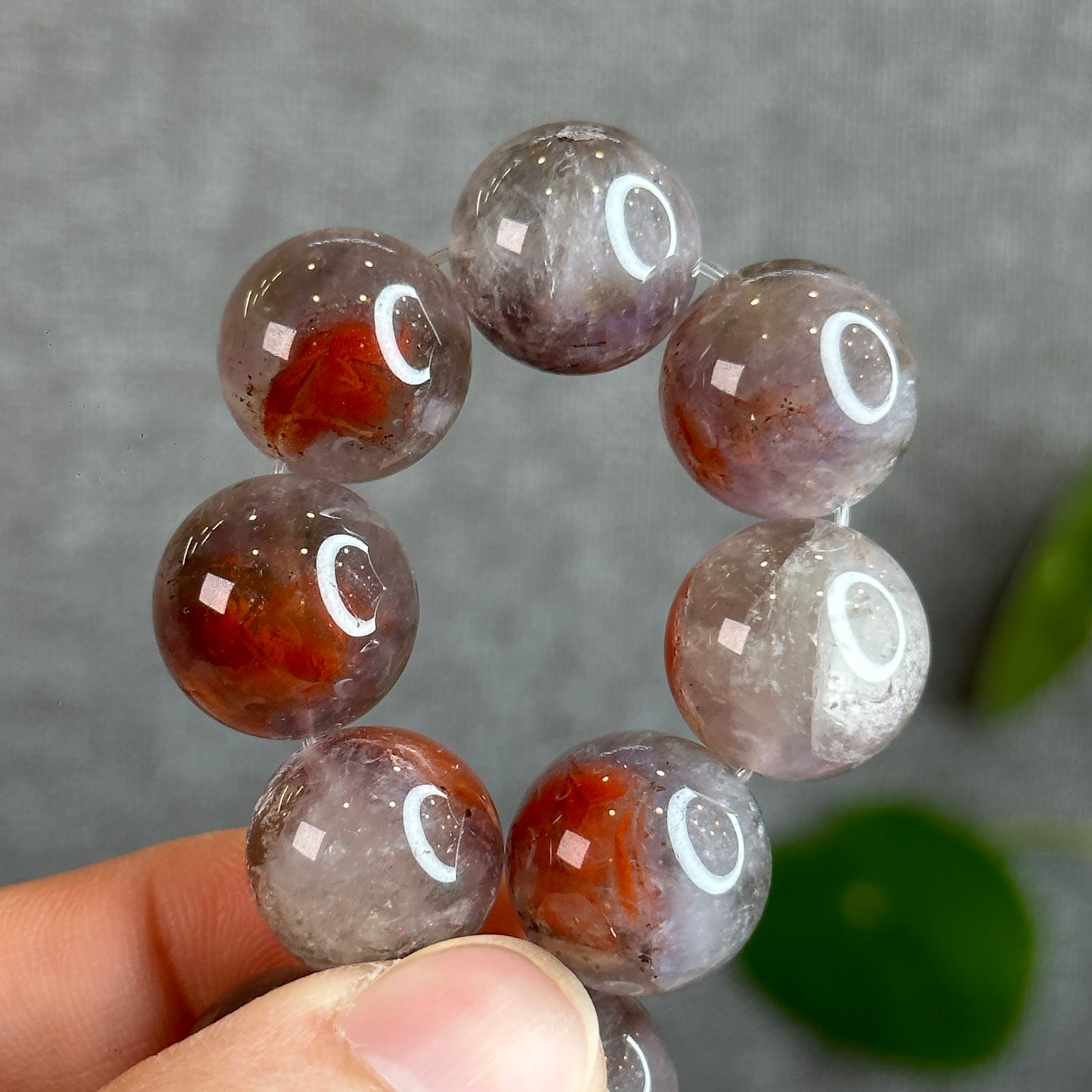 Natural Auralite 23 Bracelet Size 15.5 mm with Gem Review Certificate