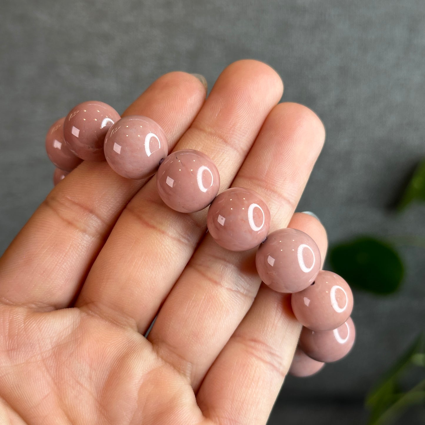 Natural Pink Alashan Agate Size 14 mm