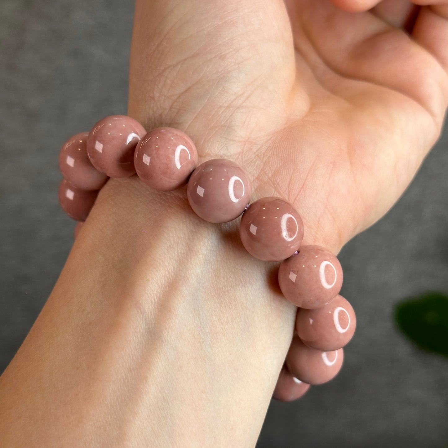 Natural Pink Alashan Agate Size 14 mm