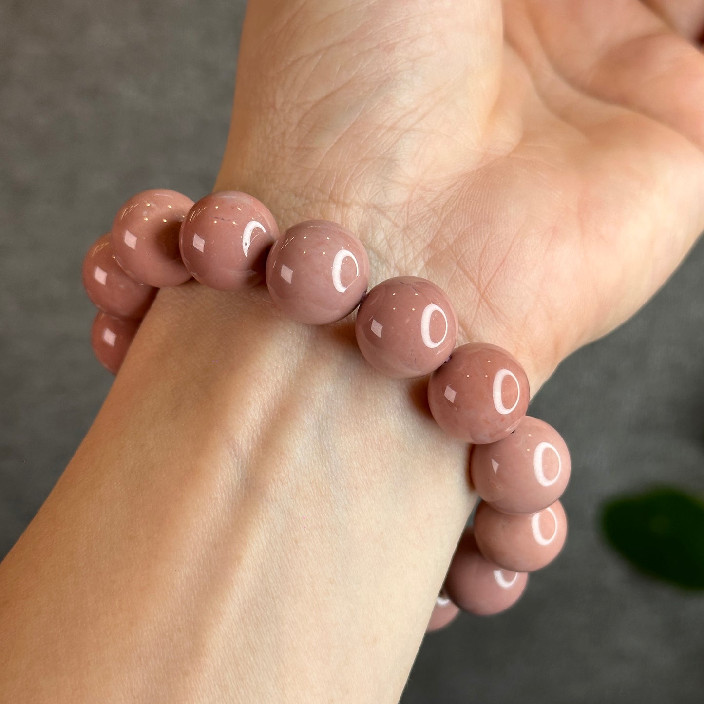 Natural Pink Alashan Agate Size 14 mm