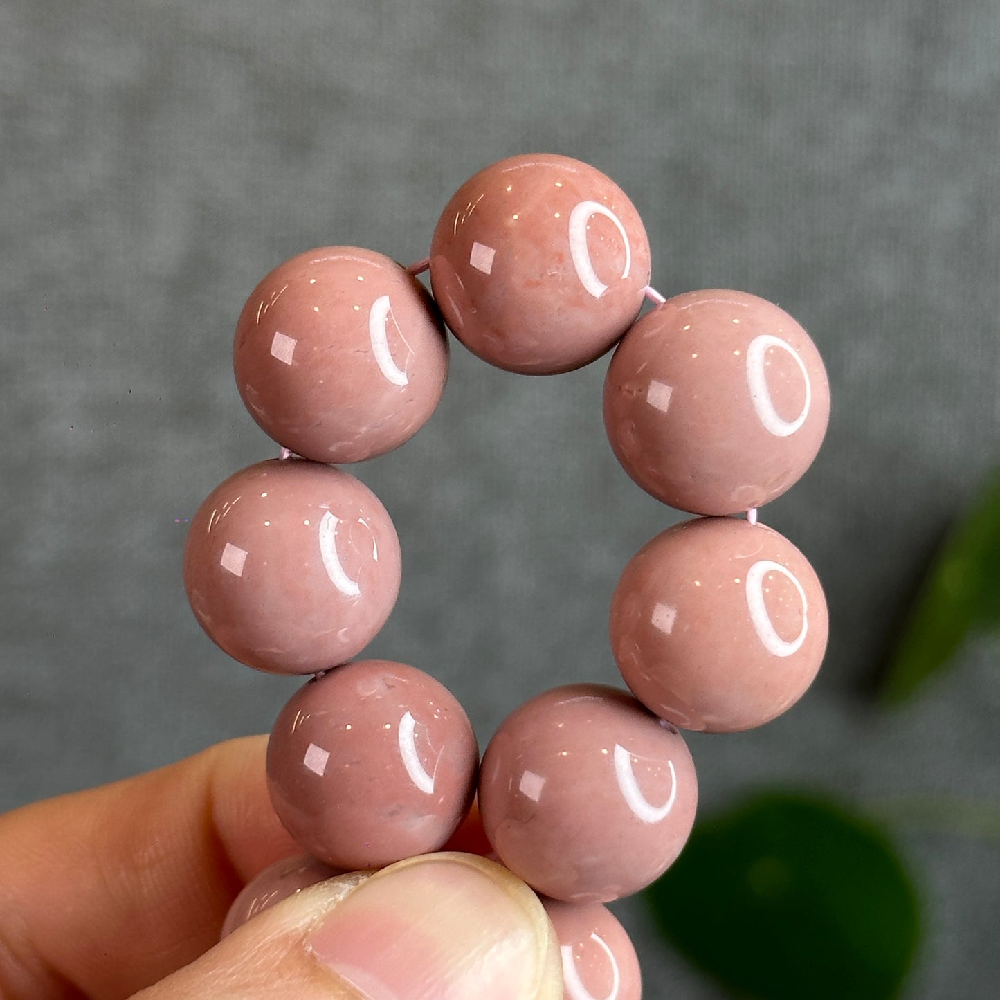 Natural Pink Alashan Agate Size 14 mm